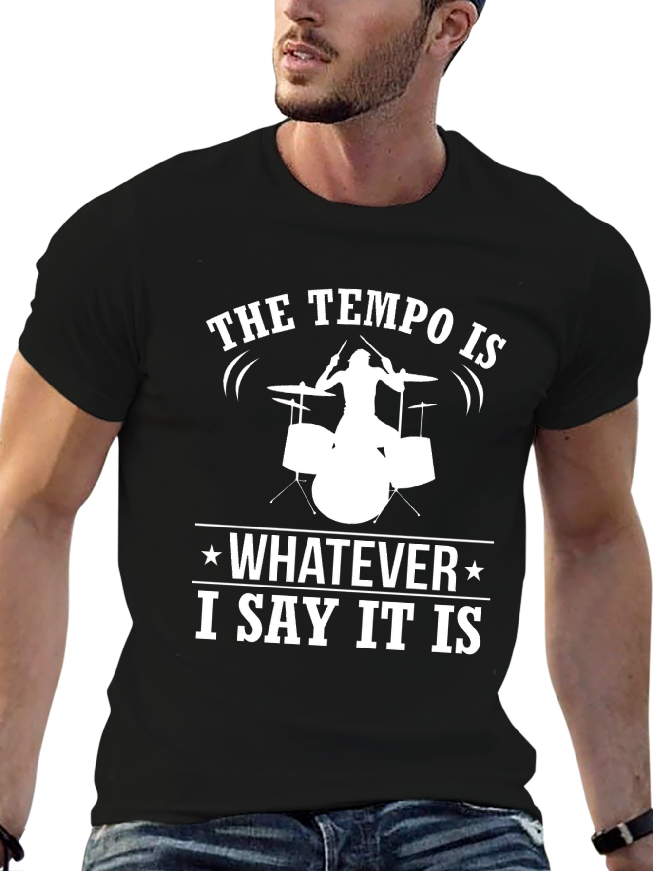 Tempo Drummer T-Shirt - Funny Musician Tee