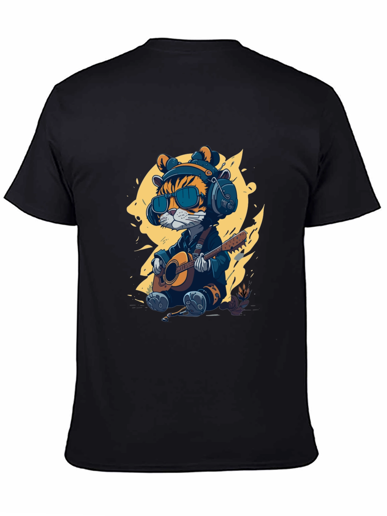 Cool Cat Guitar Player T-Shirt