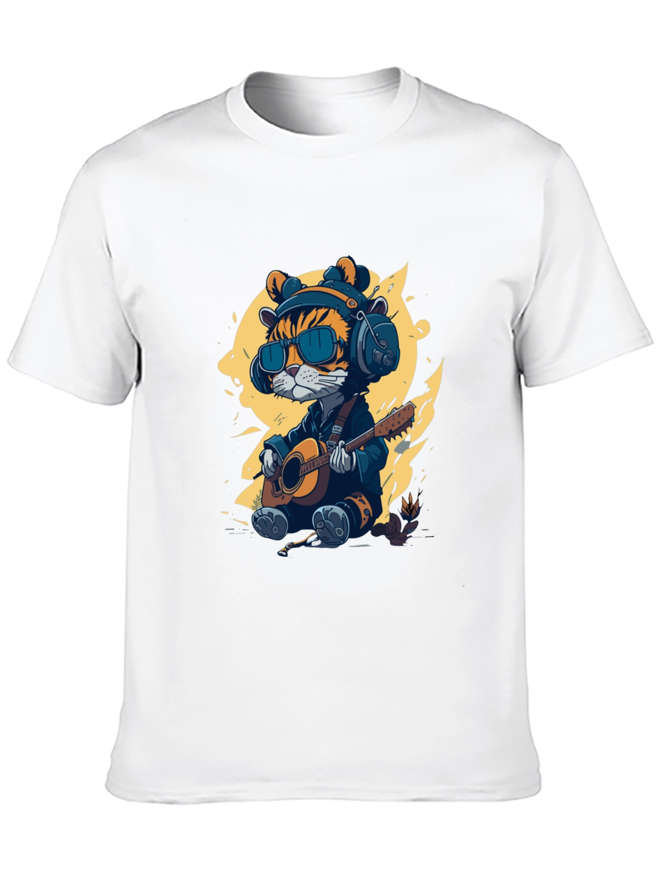 Cool Cat Guitar Player T-Shirt