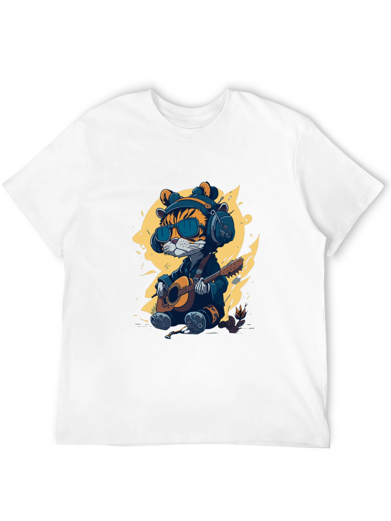 Cool Cat Guitar Player T-Shirt