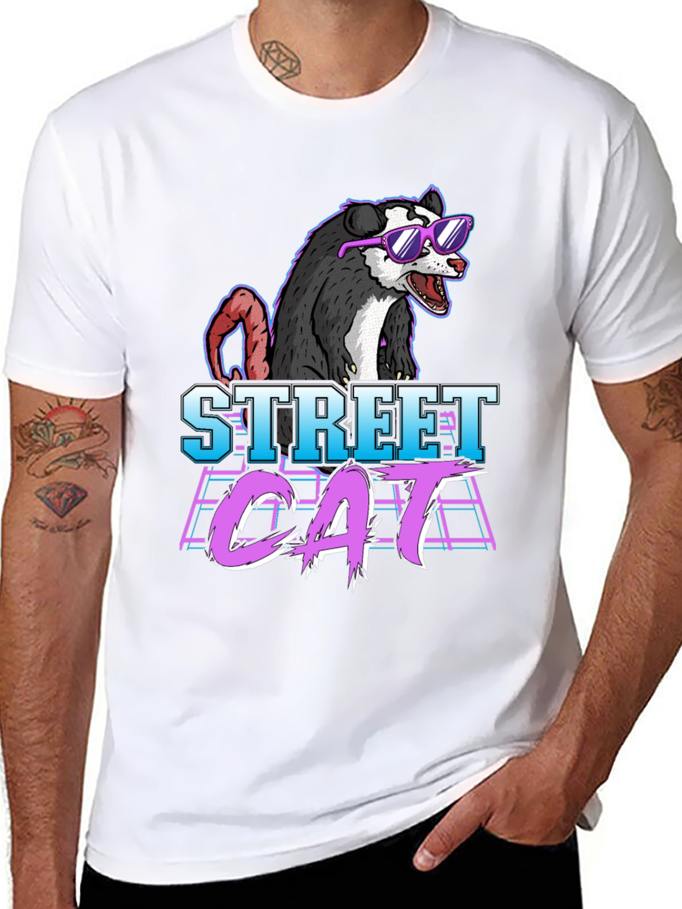 Street Cat Possum Graphic T-Shirt