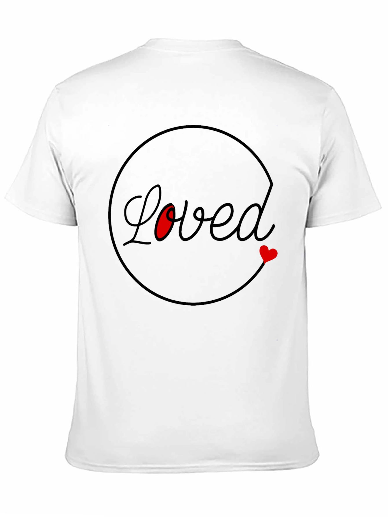 Loved Heart Graphic Black T-Shirt