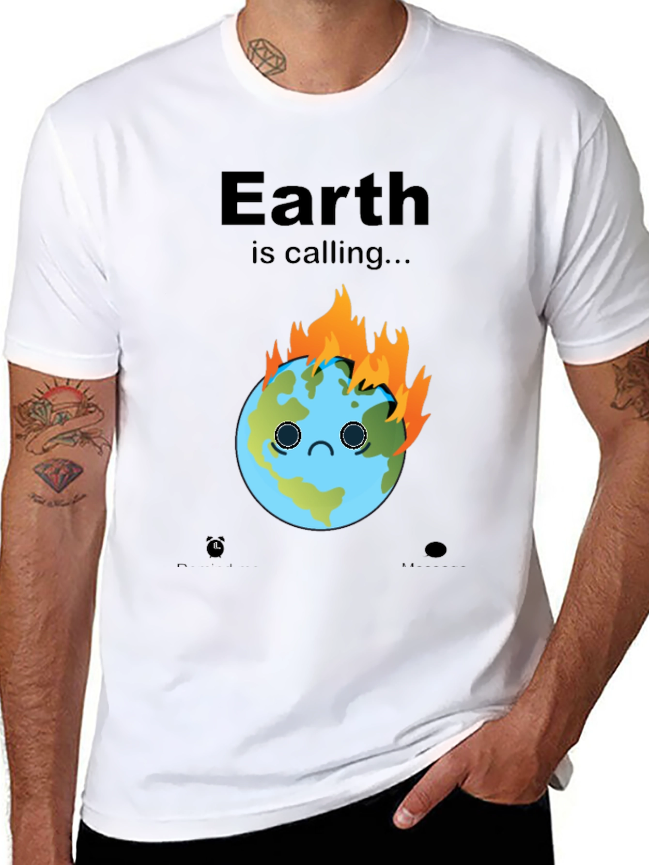 Earth is Calling Graphic Tee - Climate Change Awareness