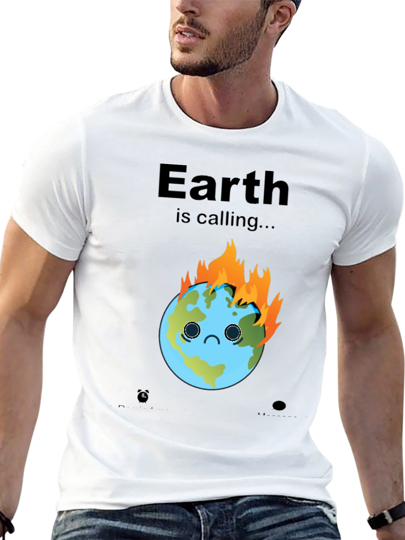 Earth is Calling Graphic Tee - Climate Change Awareness