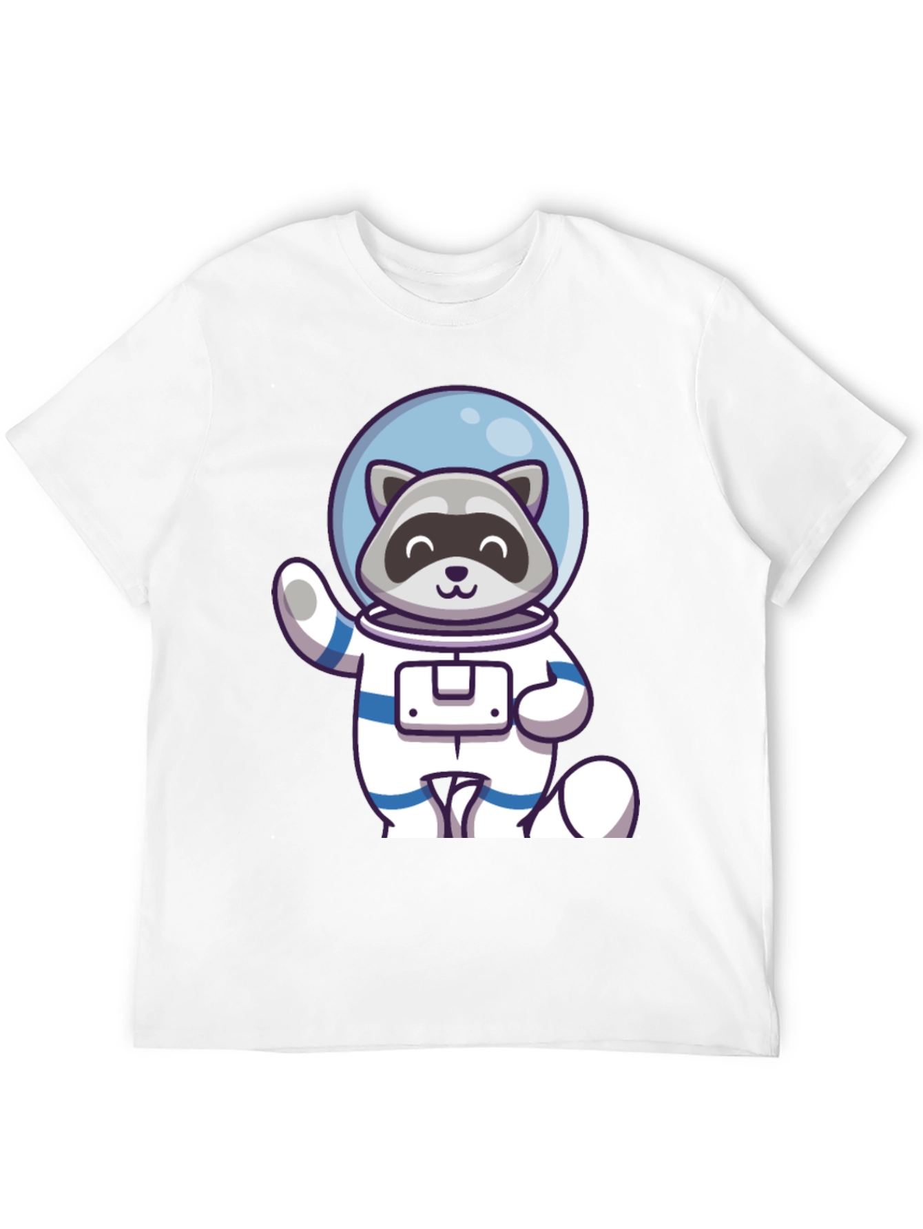 Raccoon Astronaut Graphic Tee - Cool Space Design