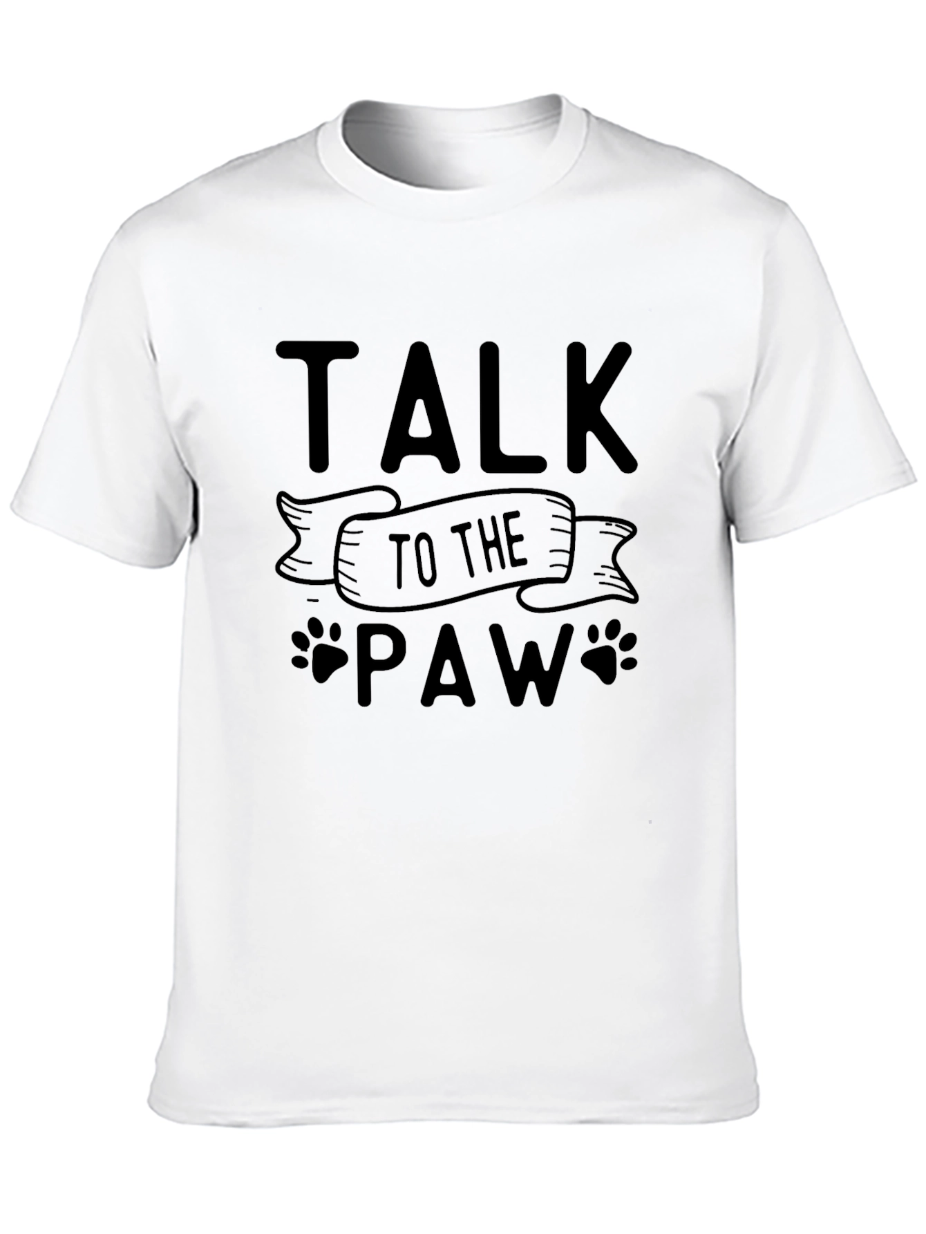 Talk To The Paw Graphic T-Shirt Black