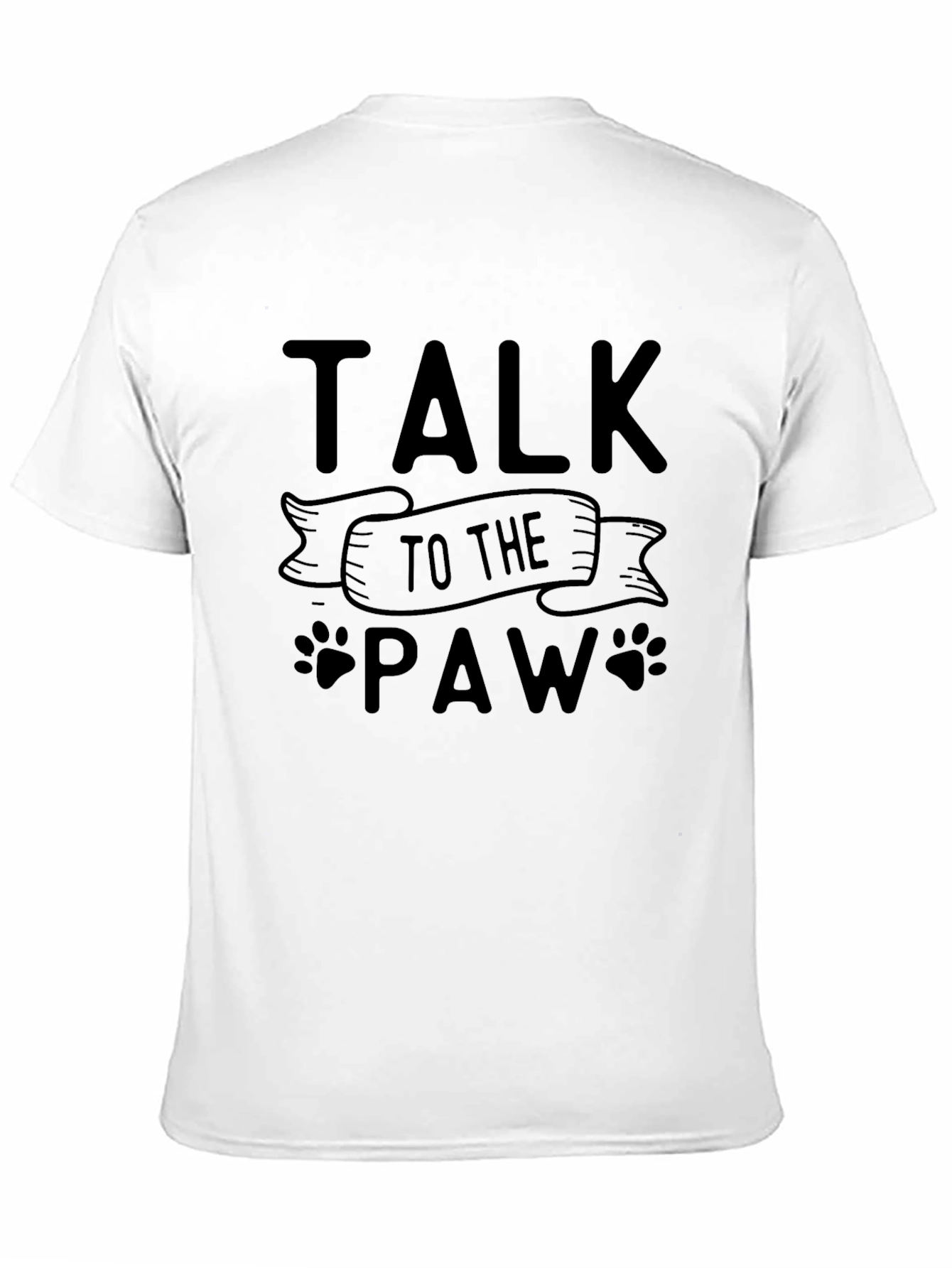 Talk To The Paw Graphic T-Shirt Black