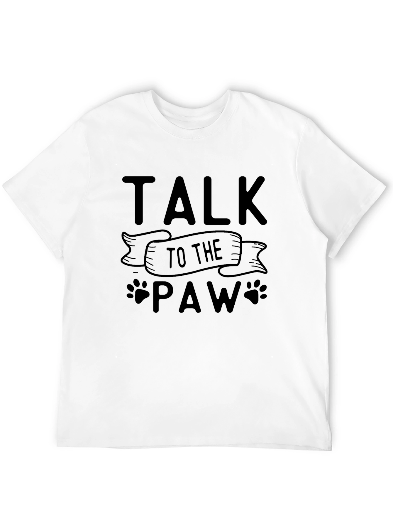 Talk To The Paw Graphic T-Shirt Black