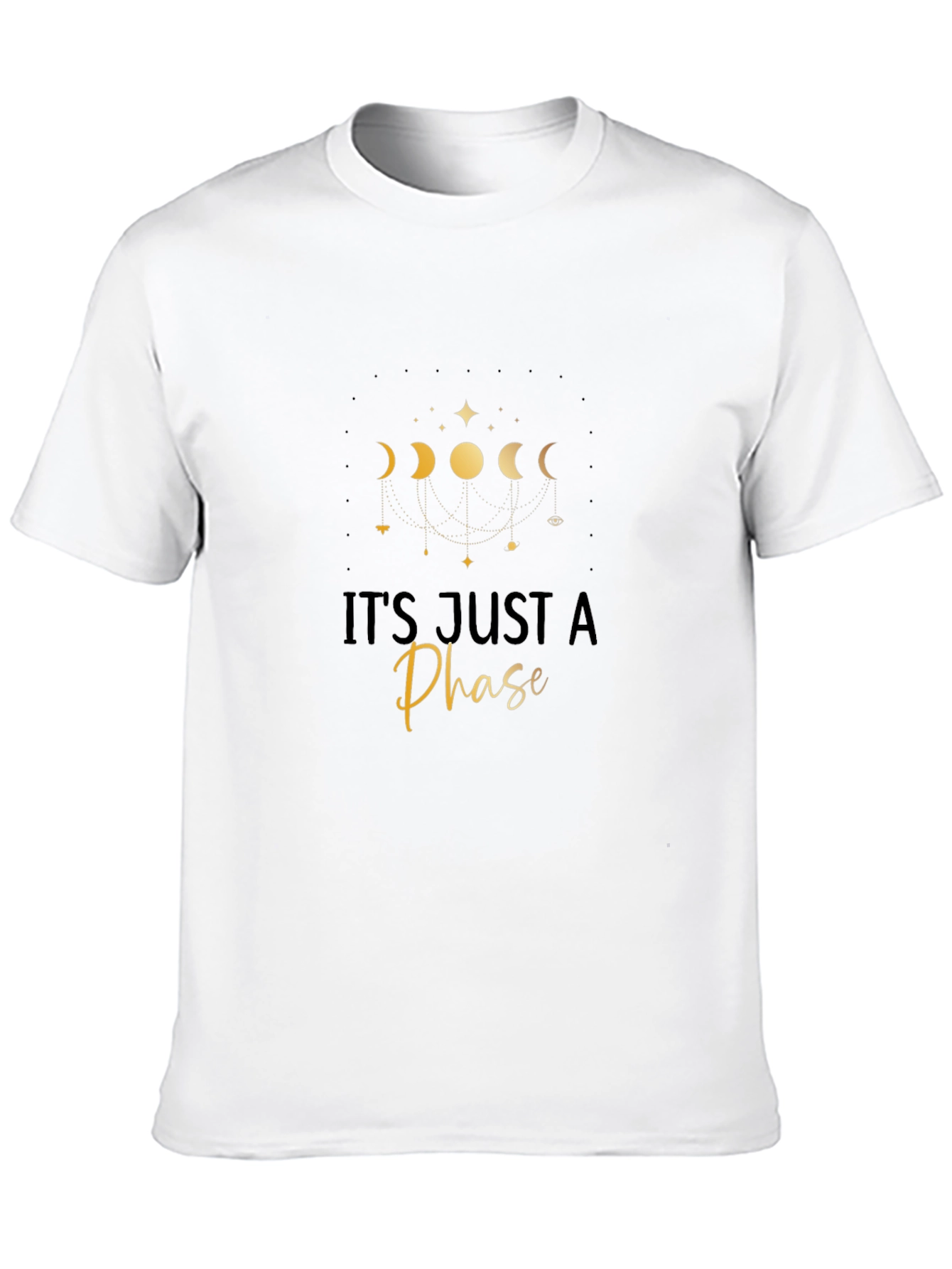 Its Just a Phase Graphic Tee - Black Cotton