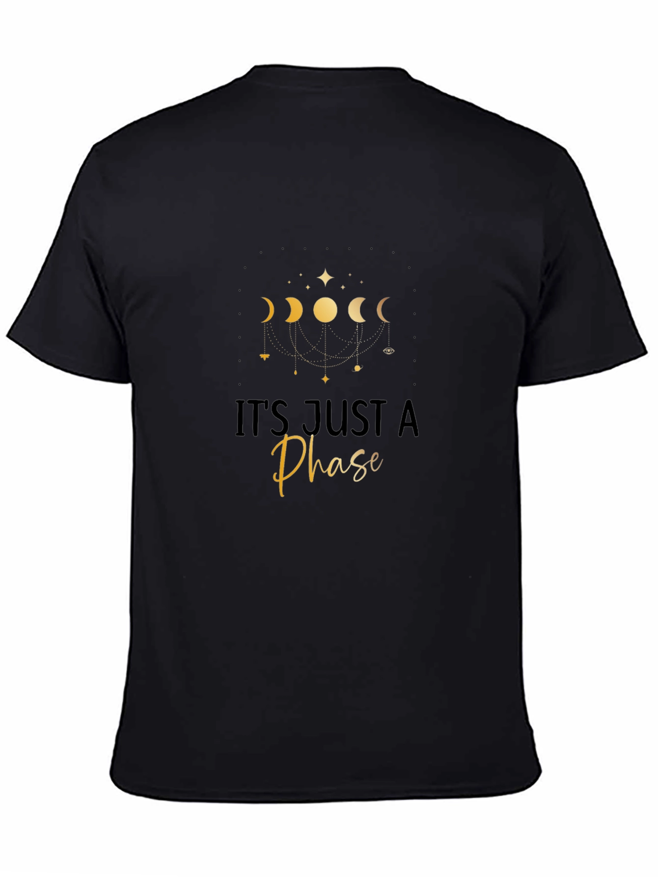 Its Just a Phase Graphic Tee - Black Cotton