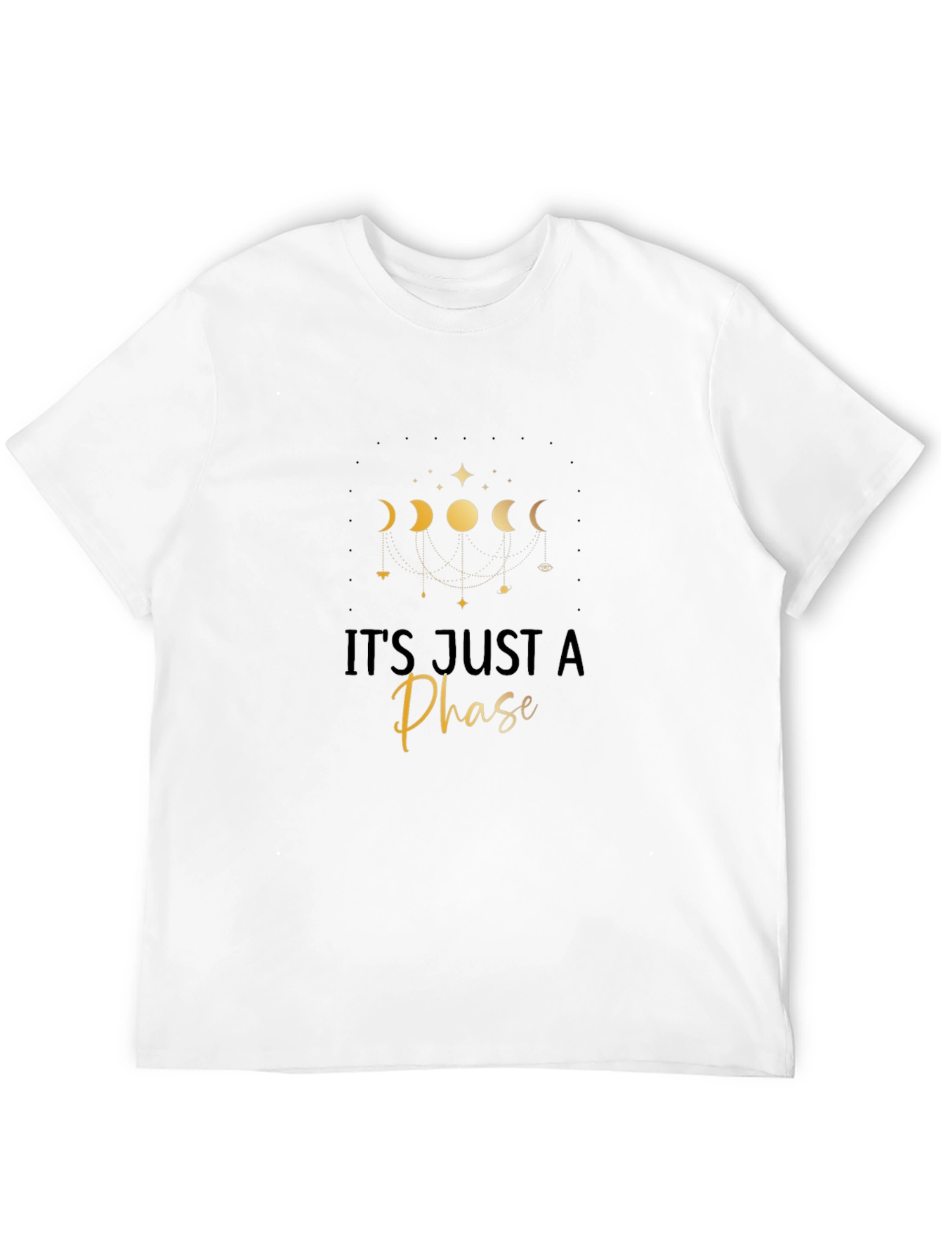 Its Just a Phase Graphic Tee - Black Cotton