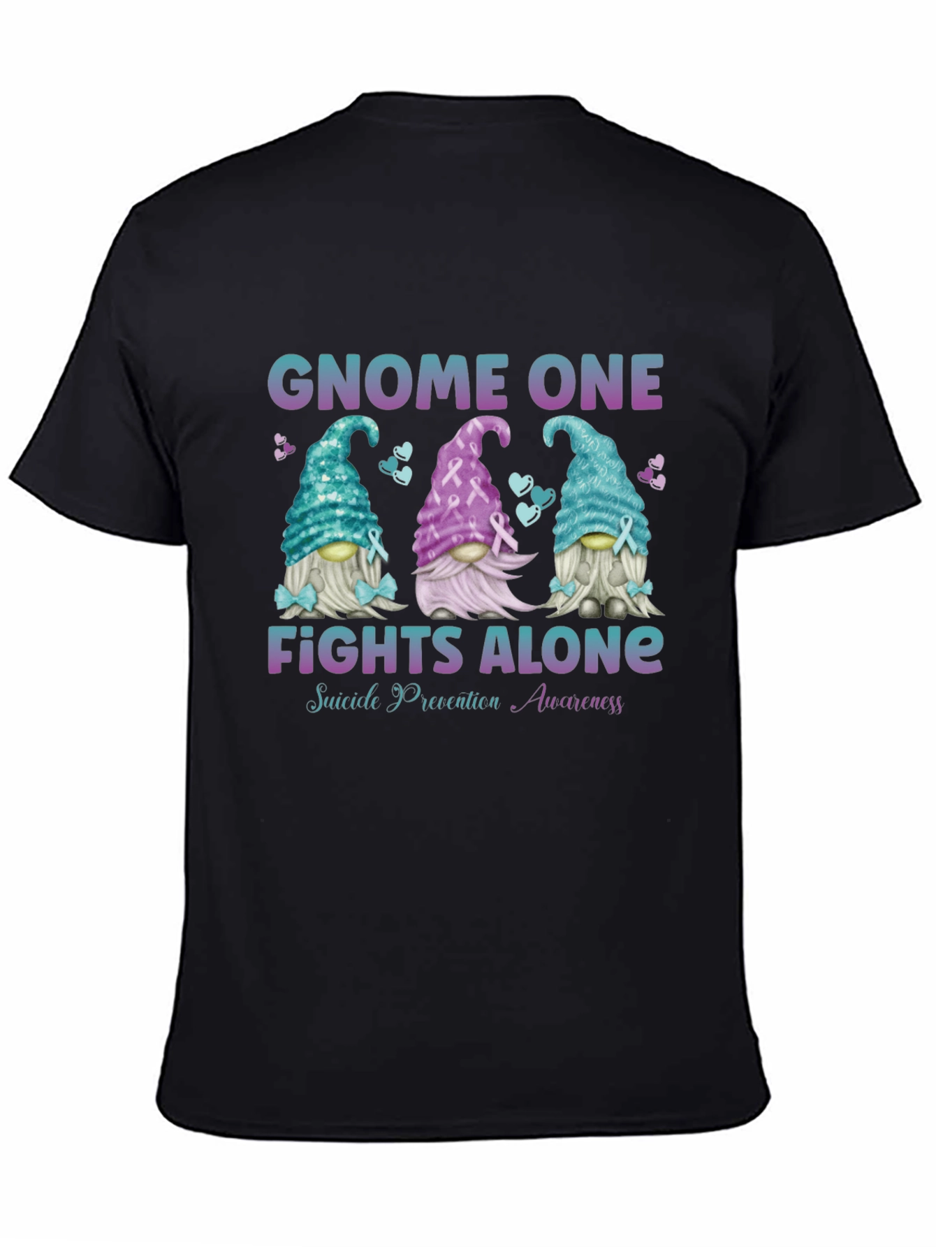 Gnome One Fights Alone Suicide Prevention Awareness T-Shirt