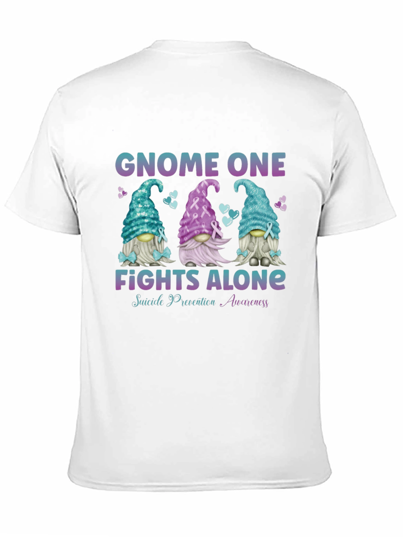 Gnome One Fights Alone Suicide Prevention Awareness T-Shirt