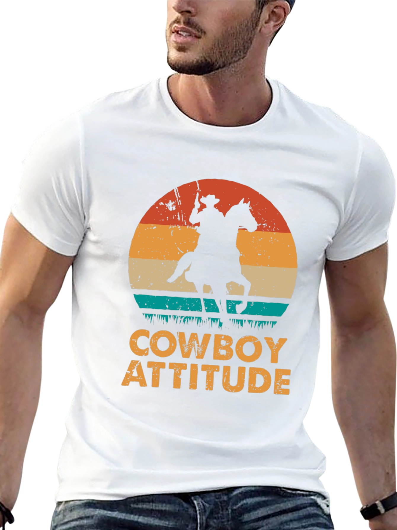 Cowboy Attitude Graphic T-Shirt