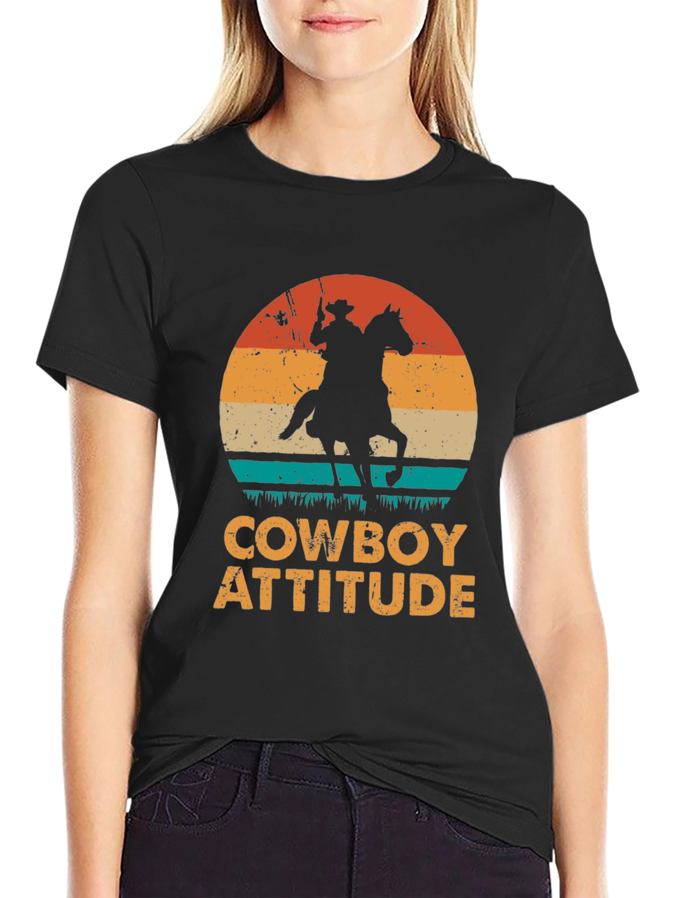 Cowboy Attitude Graphic T-Shirt