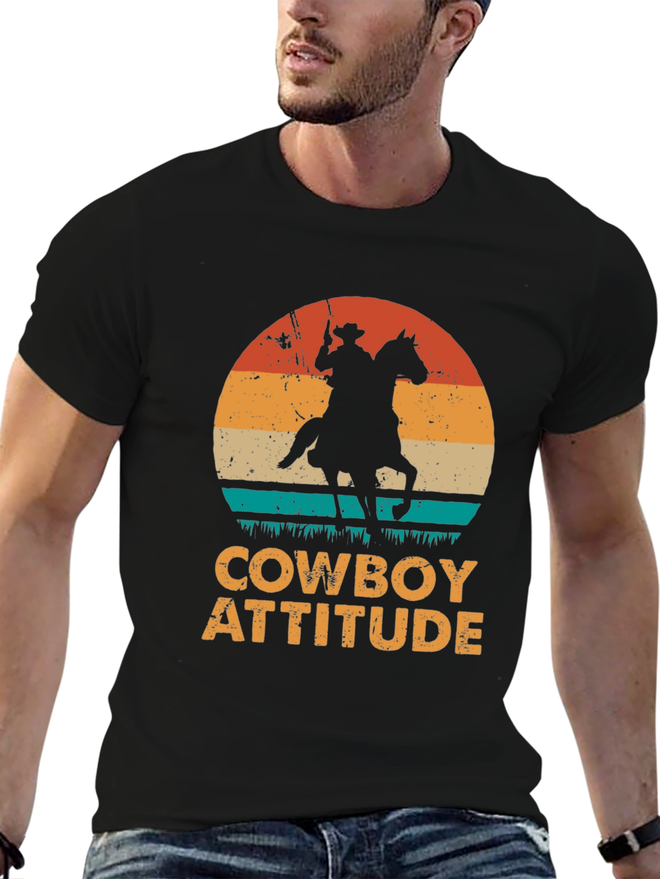 Cowboy Attitude Graphic T-Shirt