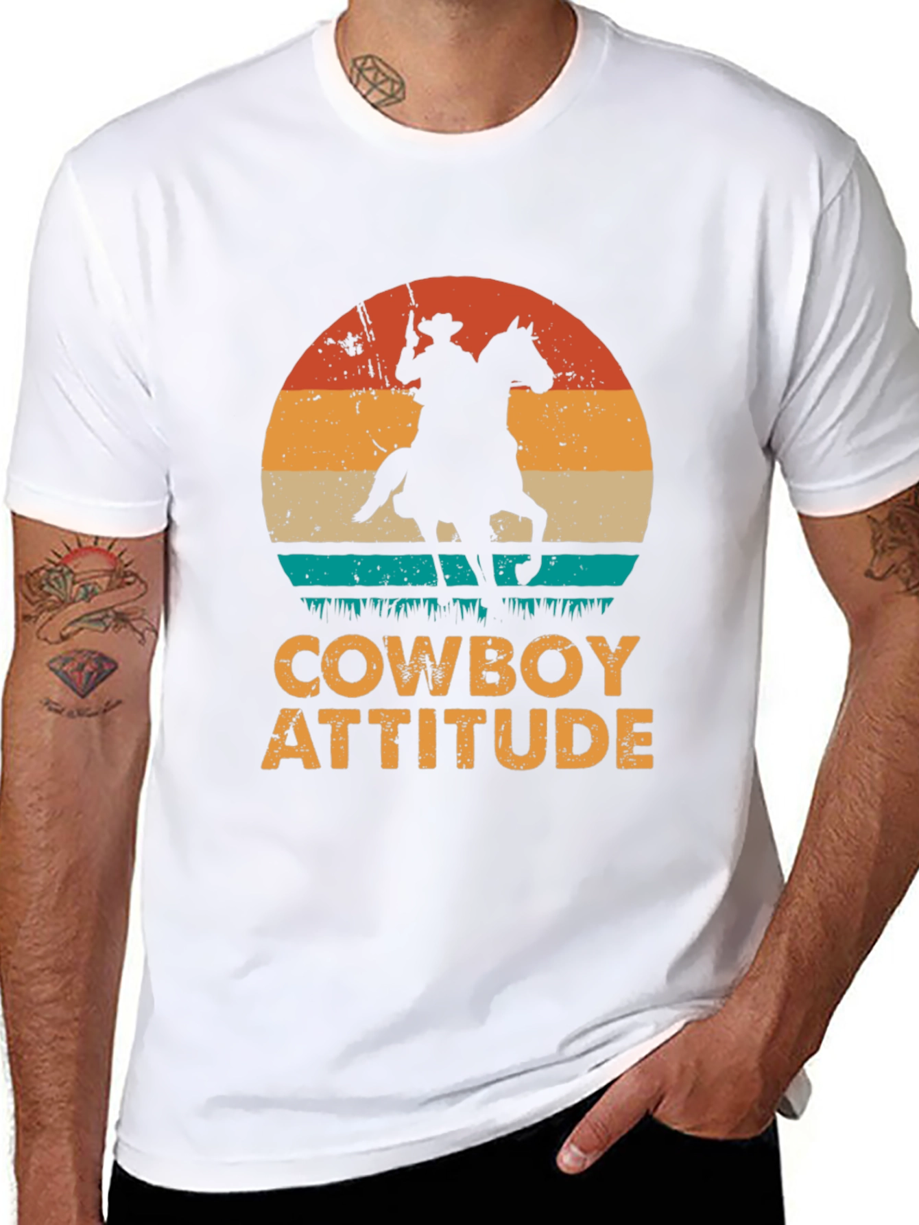 Cowboy Attitude Graphic T-Shirt