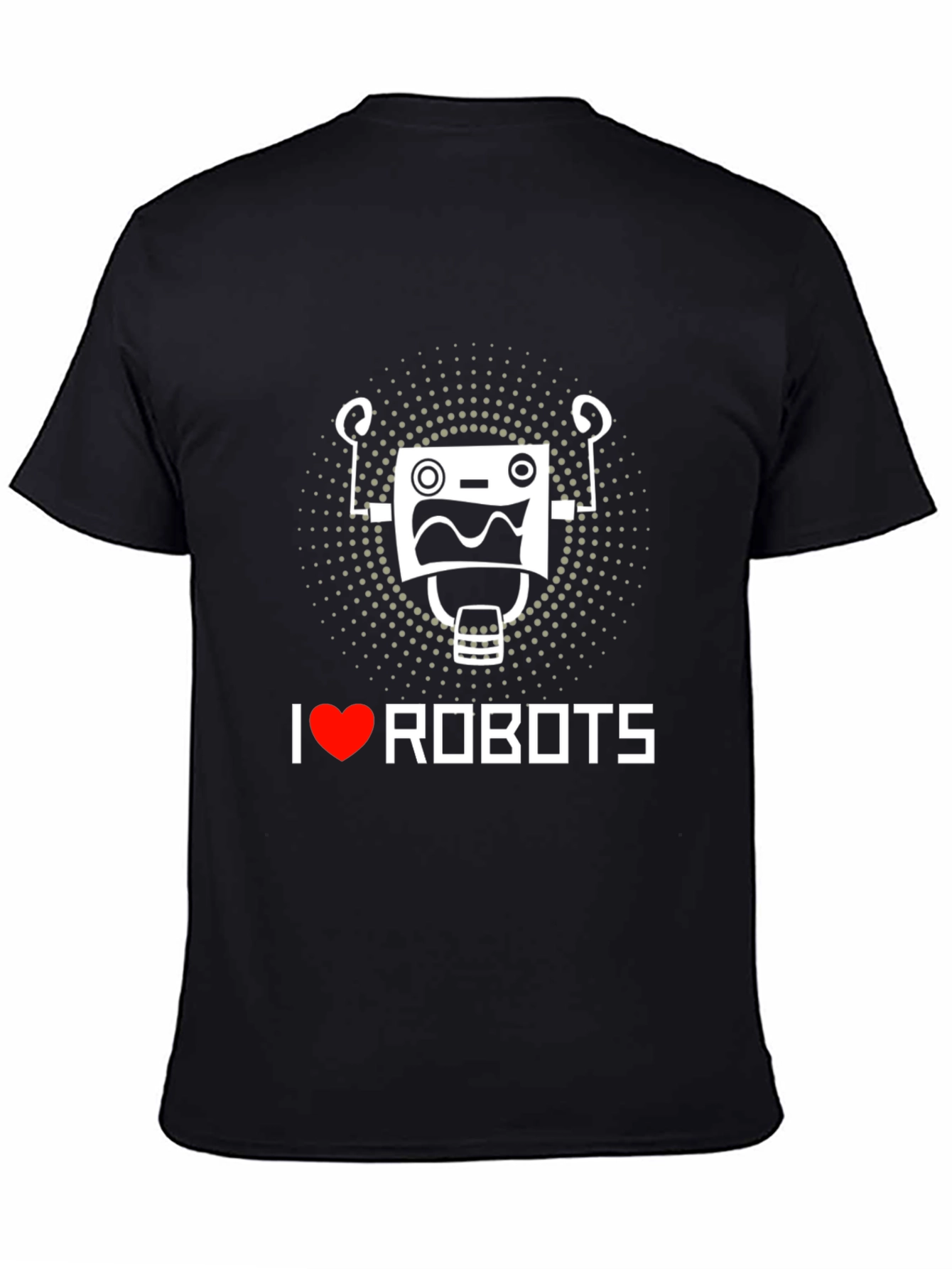 I Love Robots T-Shirt - Black