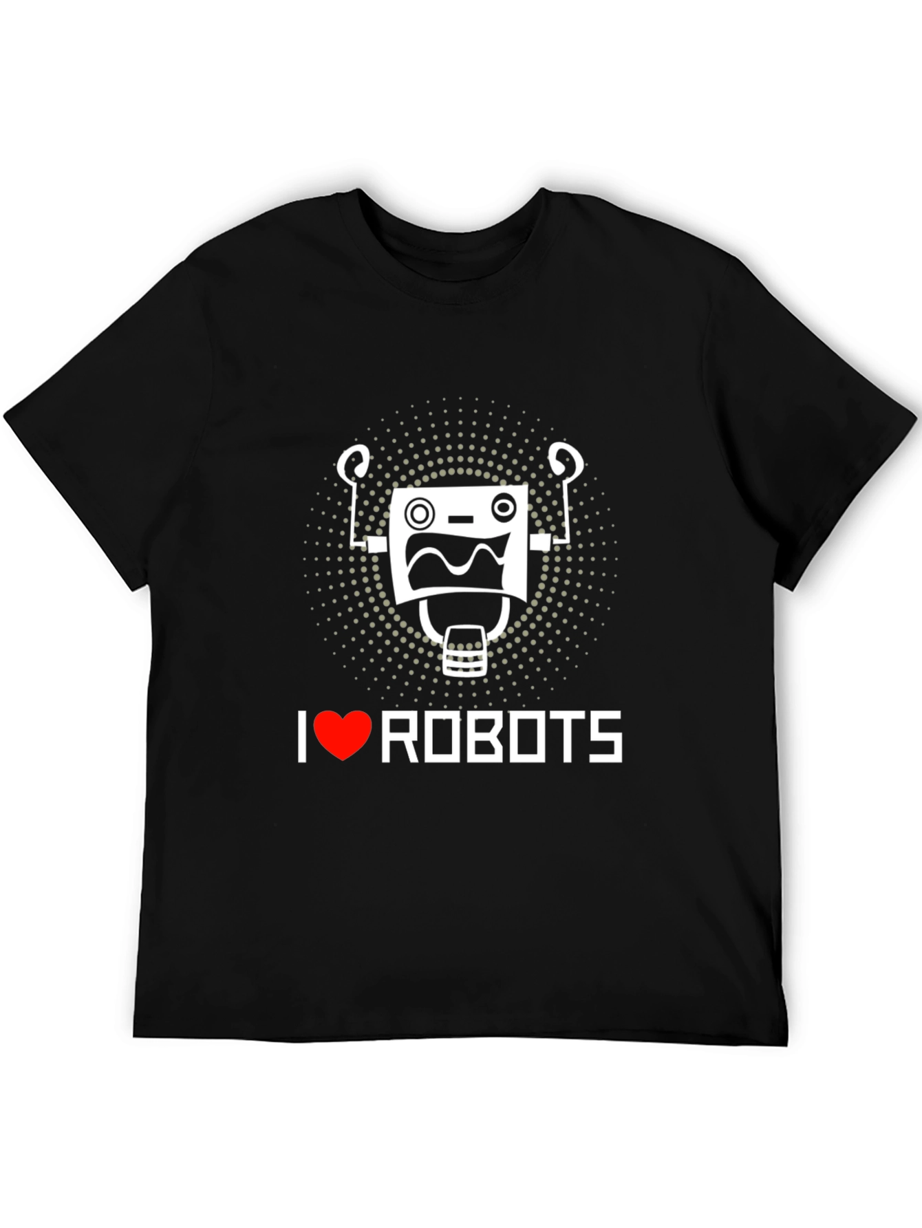 I Love Robots T-Shirt - Black