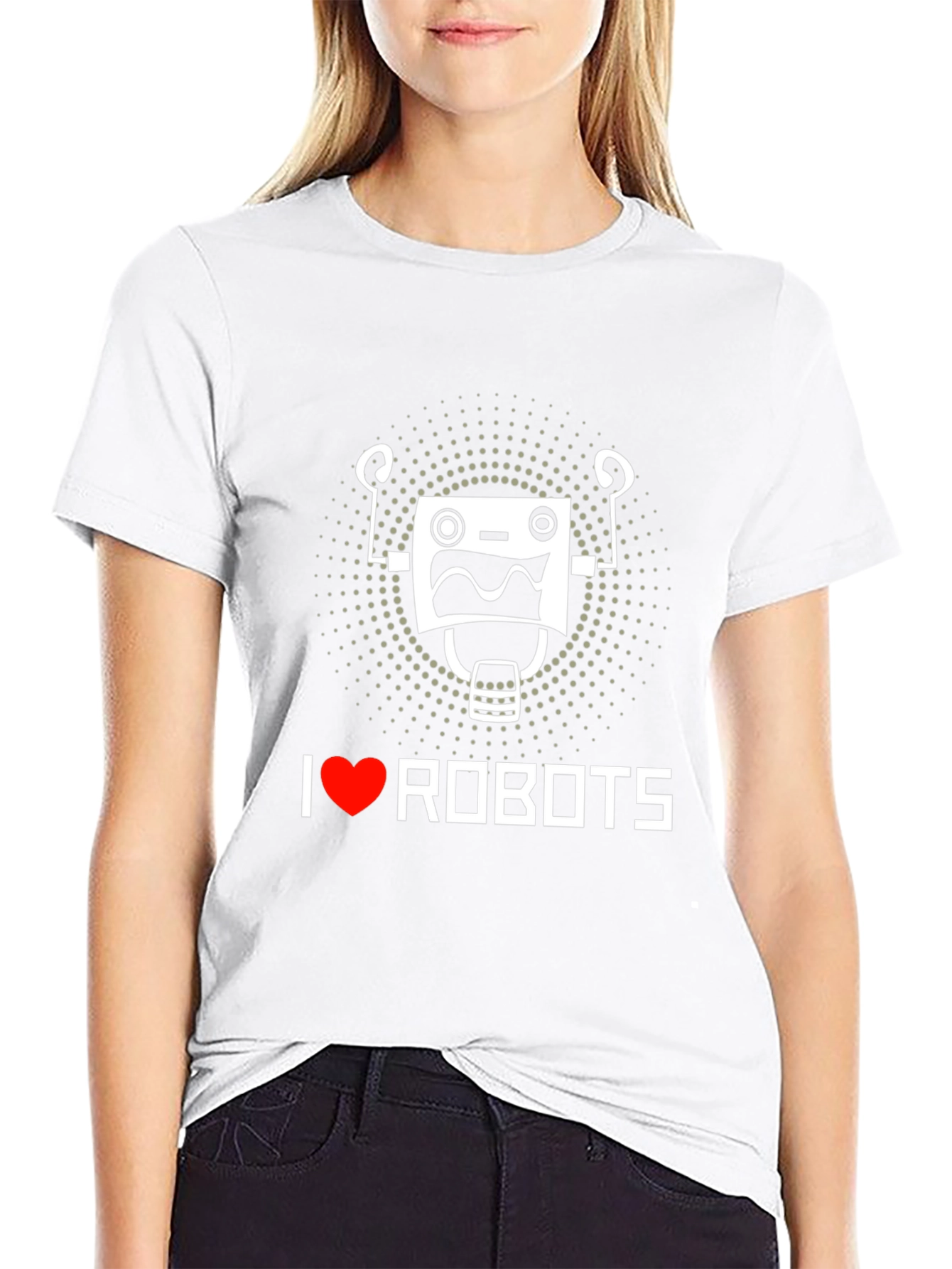 I Love Robots T-Shirt - Black