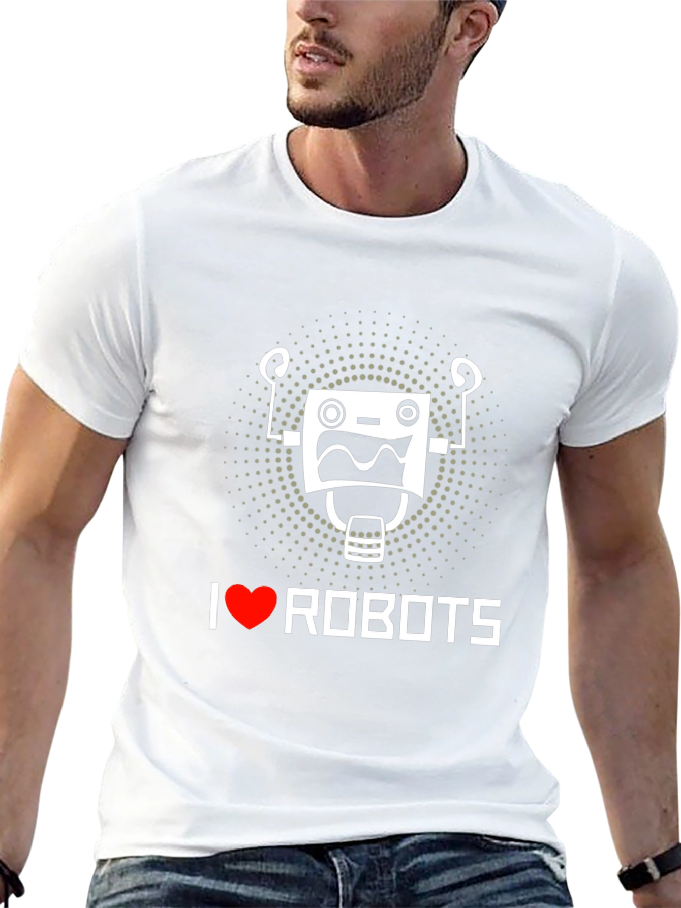 I Love Robots T-Shirt - Black