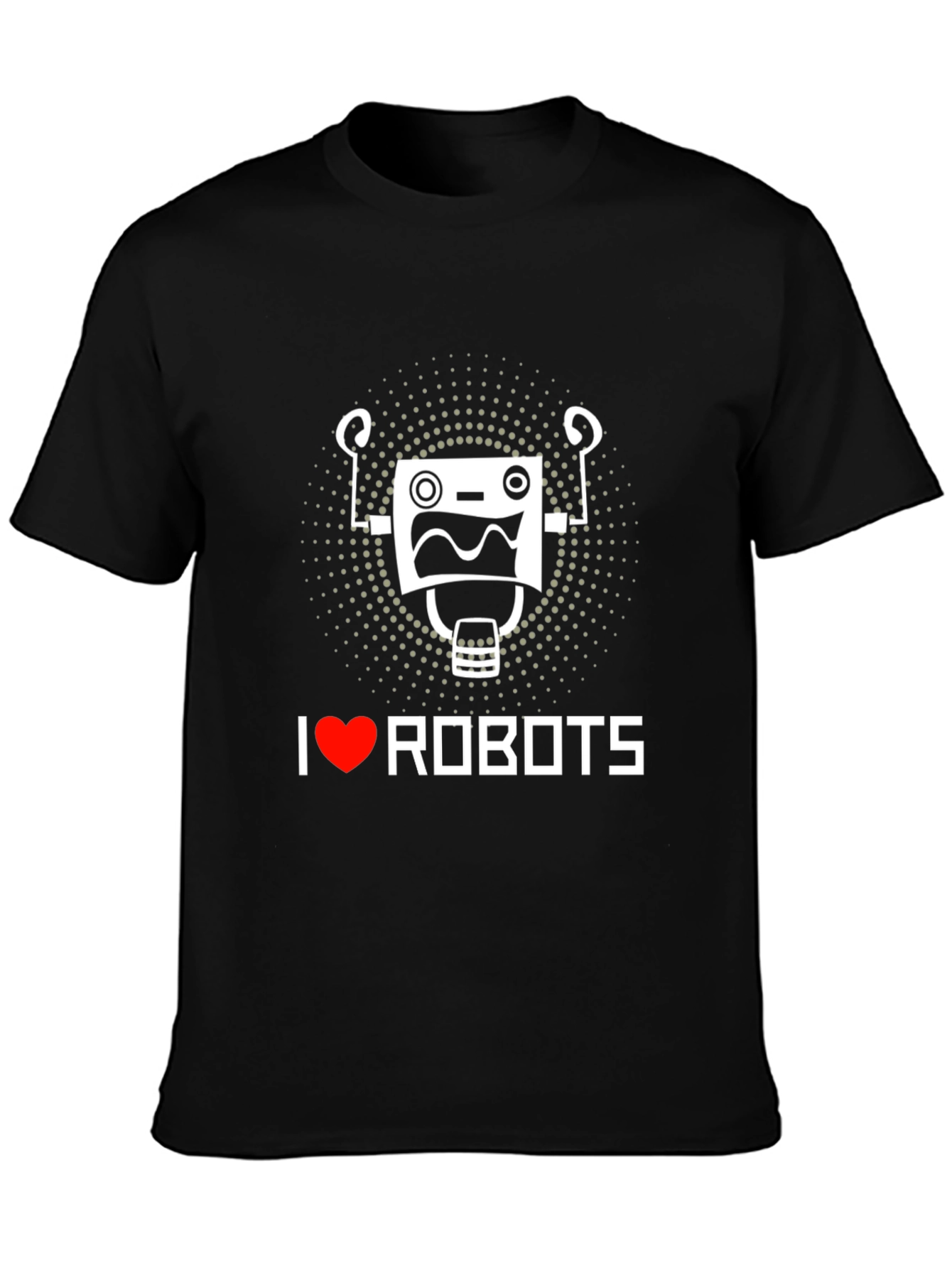 I Love Robots T-Shirt - Black