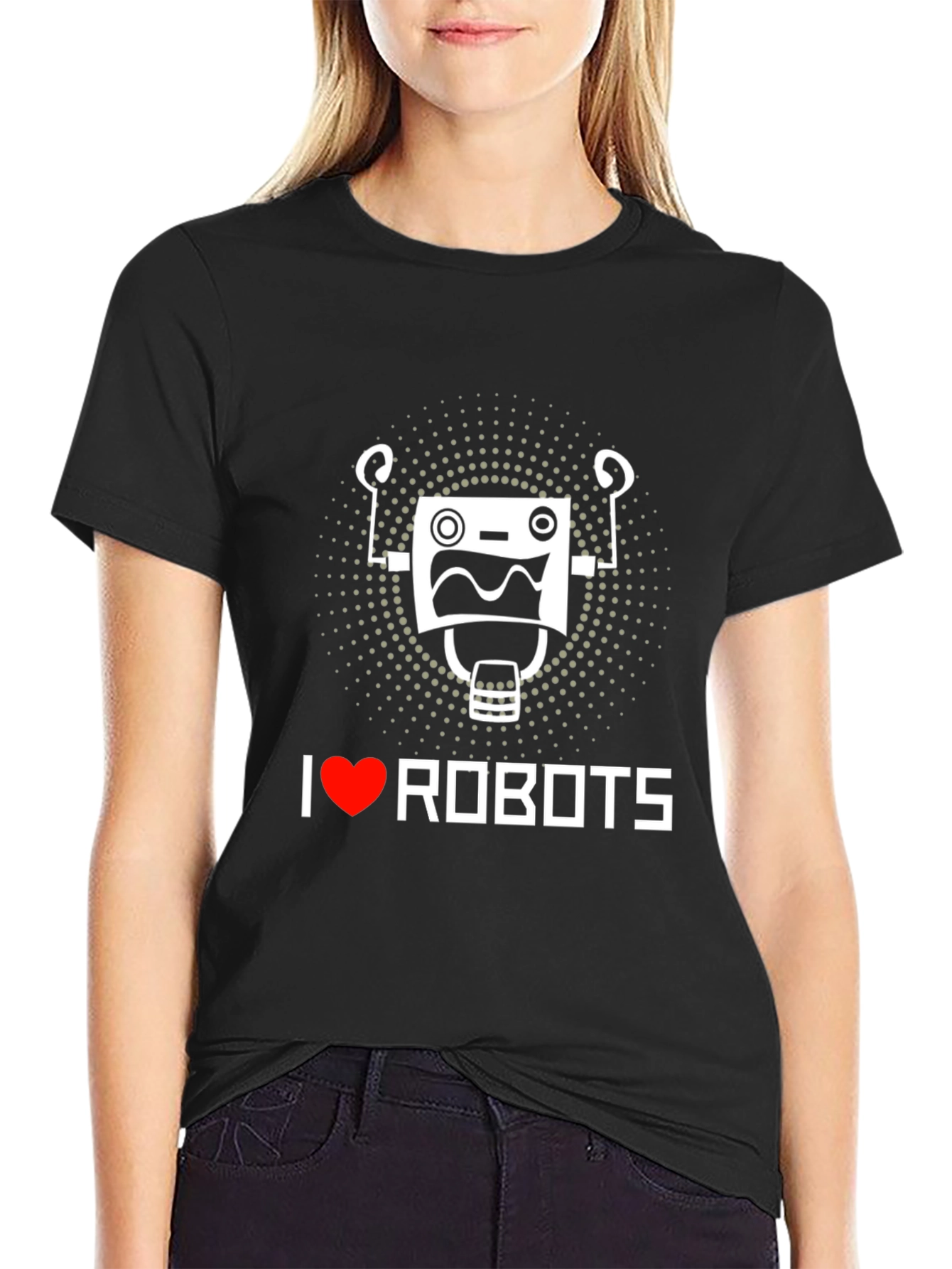 I Love Robots T-Shirt - Black