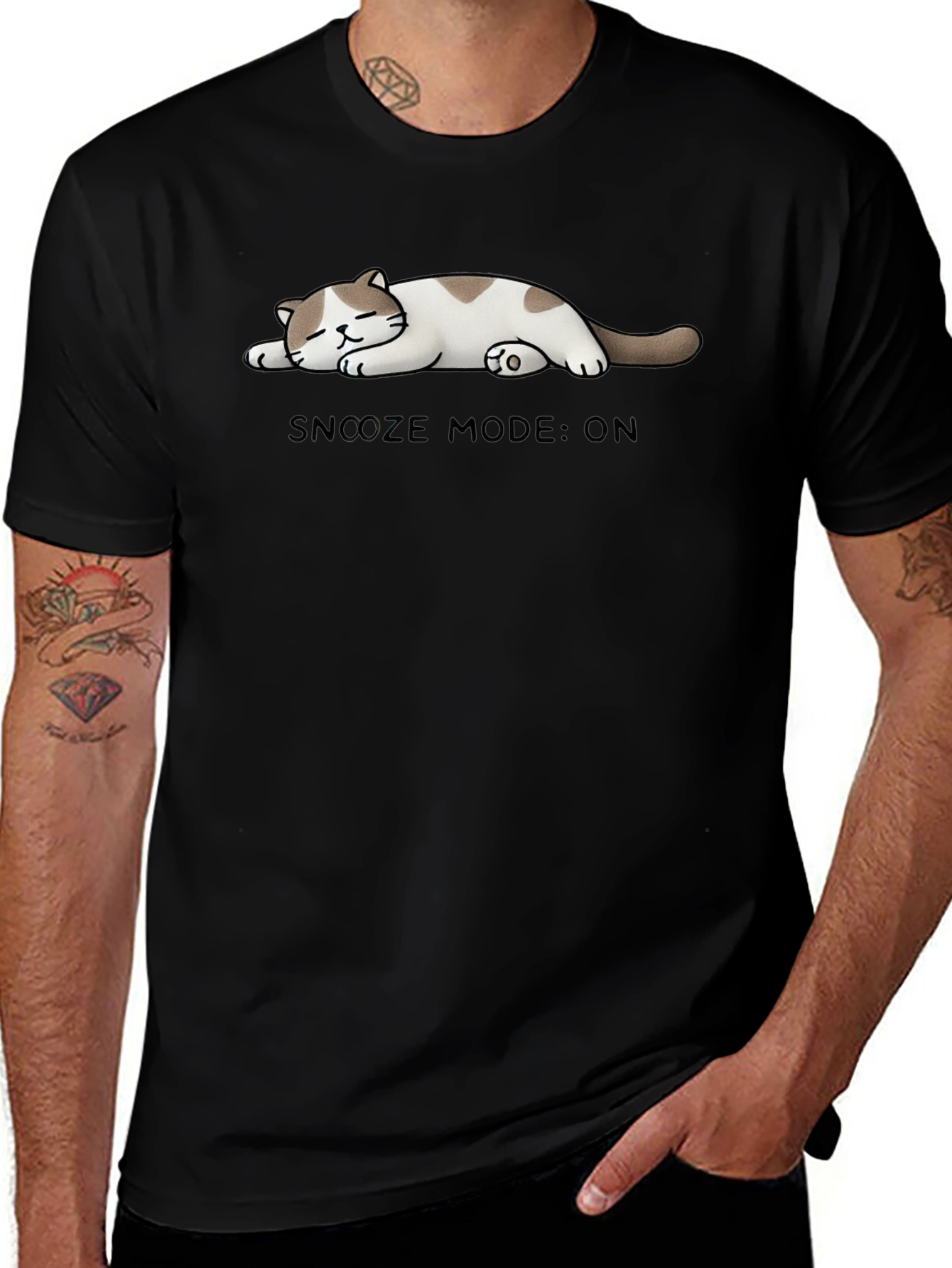 Snooze Mode: ON Cat T-Shirt