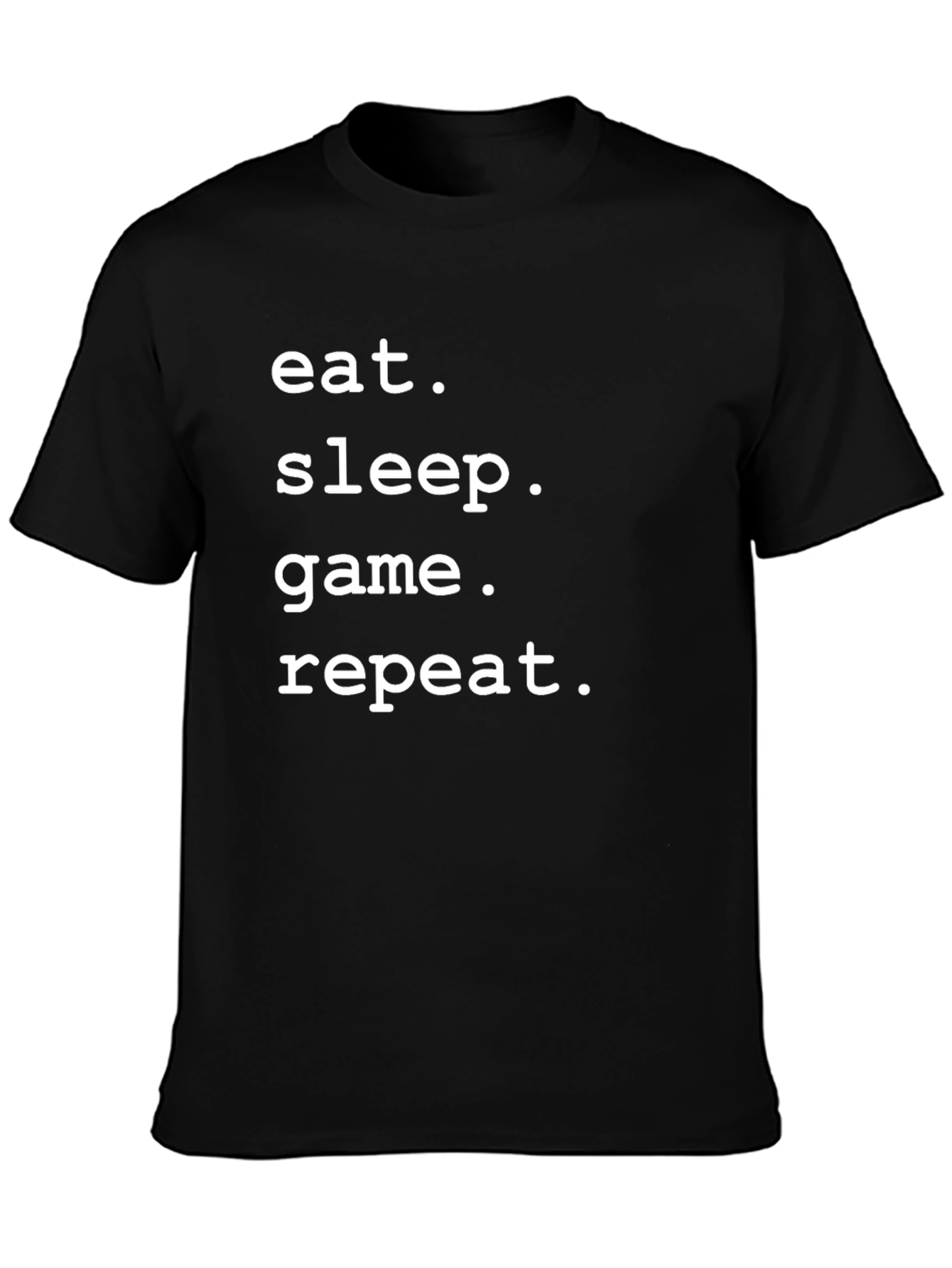 Eat Sleep Game Repeat Black Tee