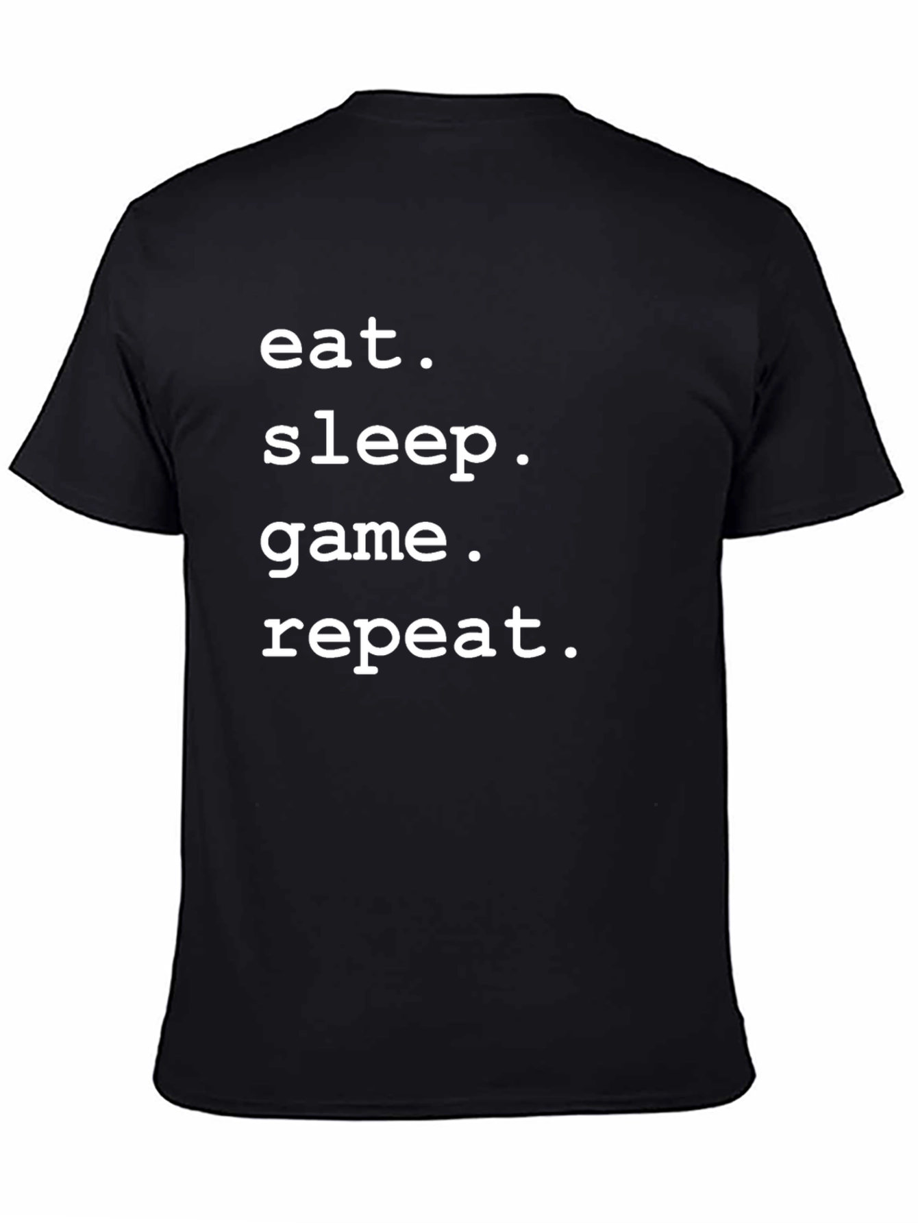 Eat Sleep Game Repeat Black Tee