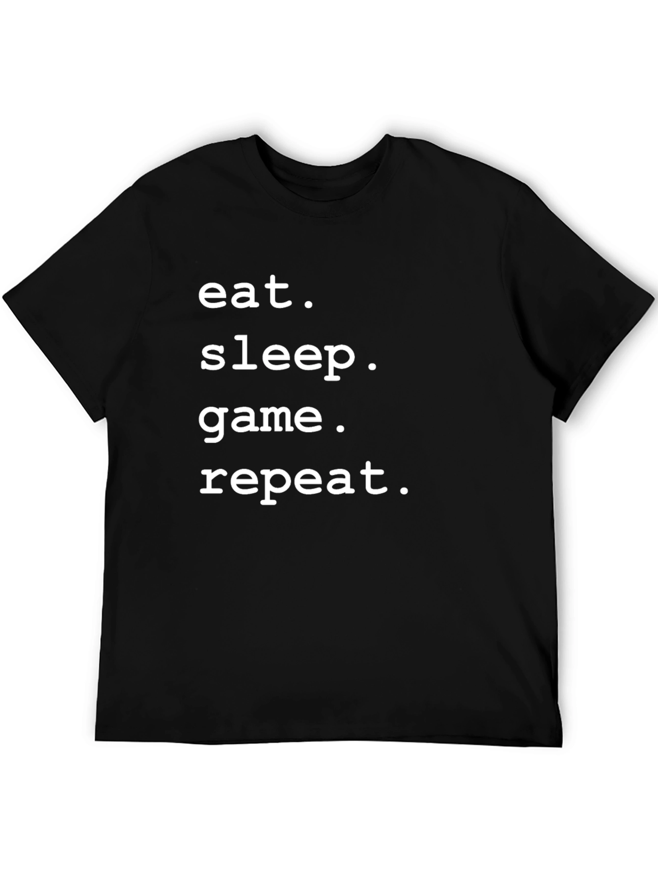 Eat Sleep Game Repeat Black Tee