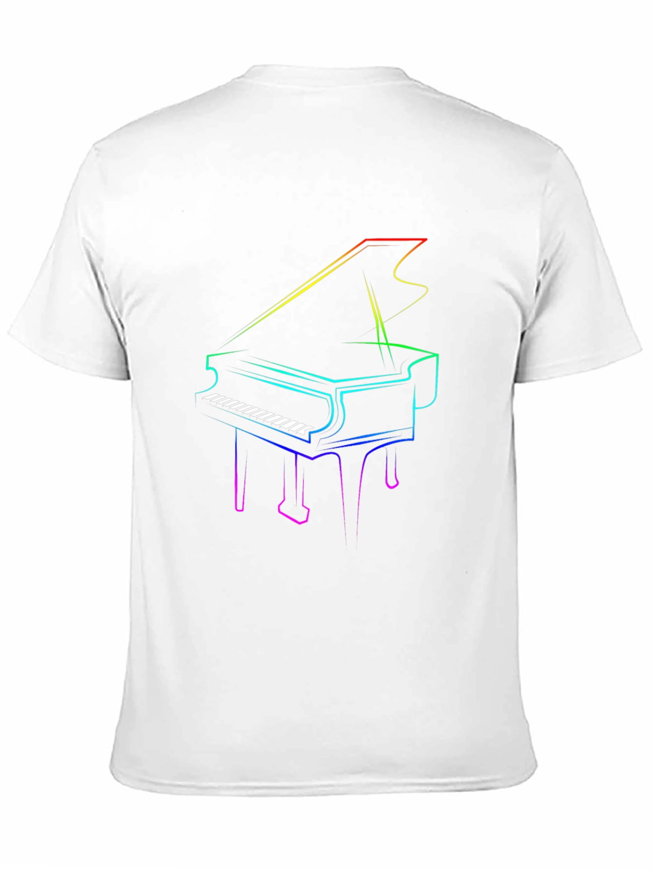 Rainbow Piano Graphic Tee - Unique Music Lover Shirt