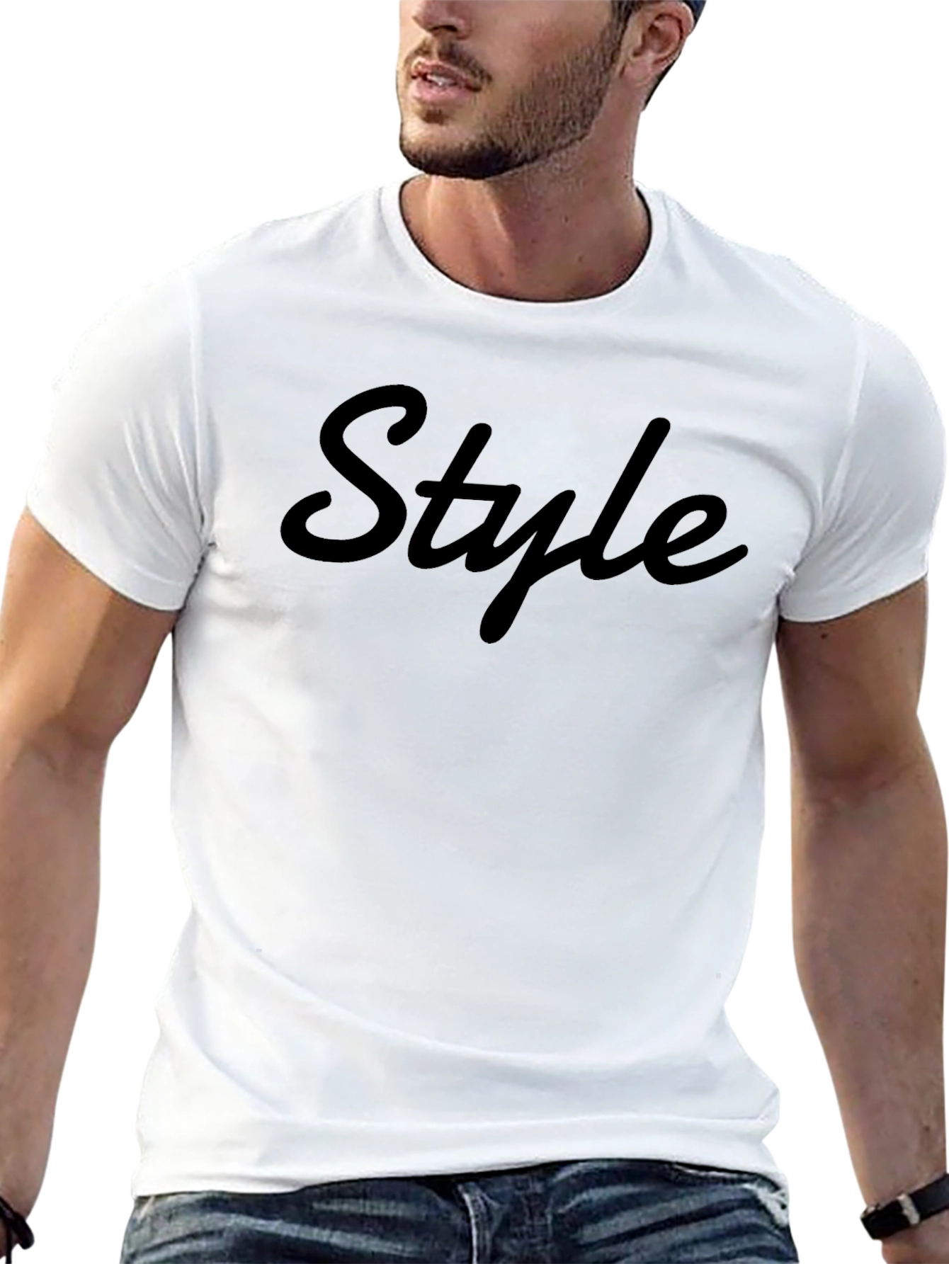 Mens Black Style Graphic Tee