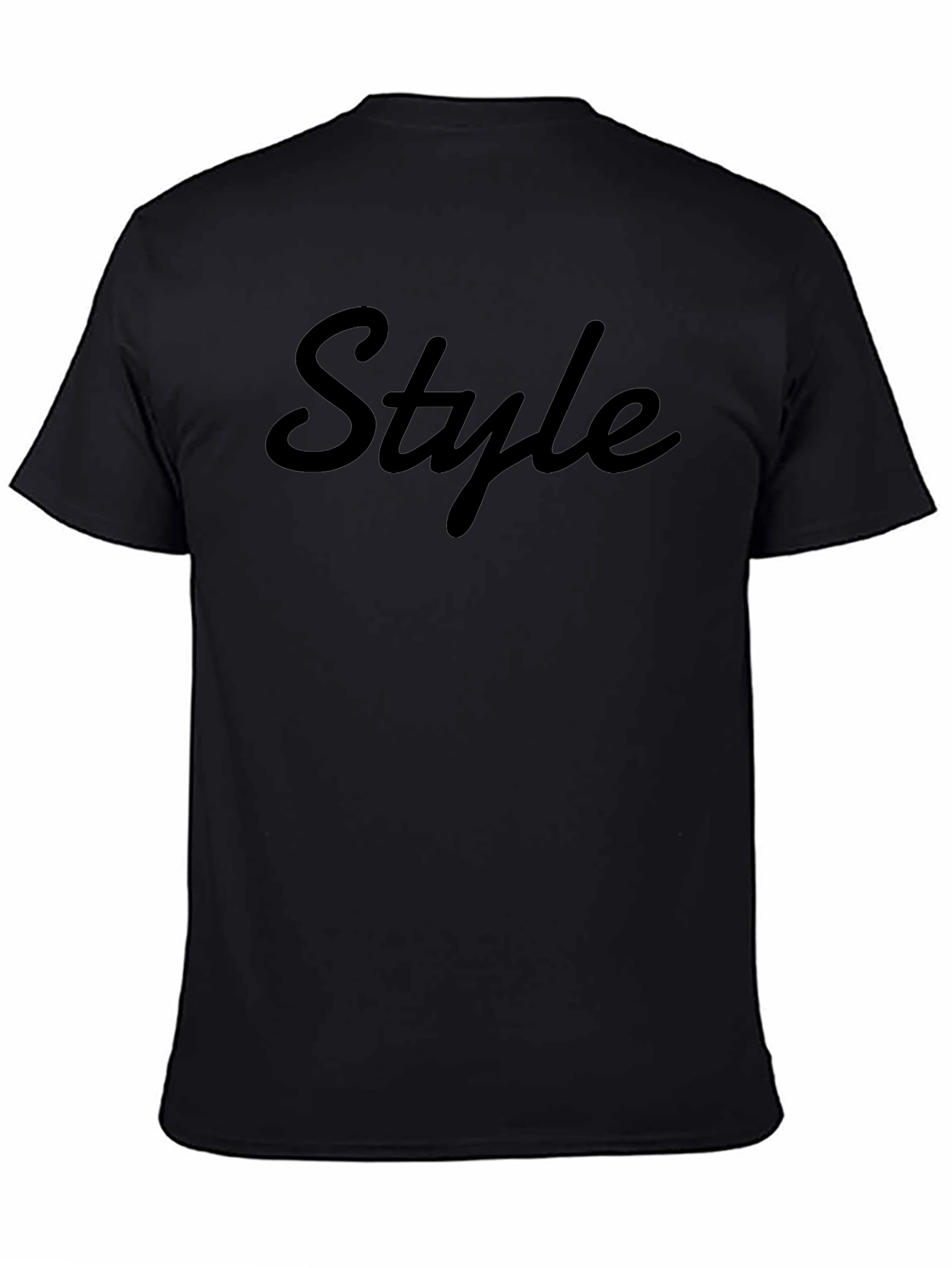 Mens Black Style Graphic Tee