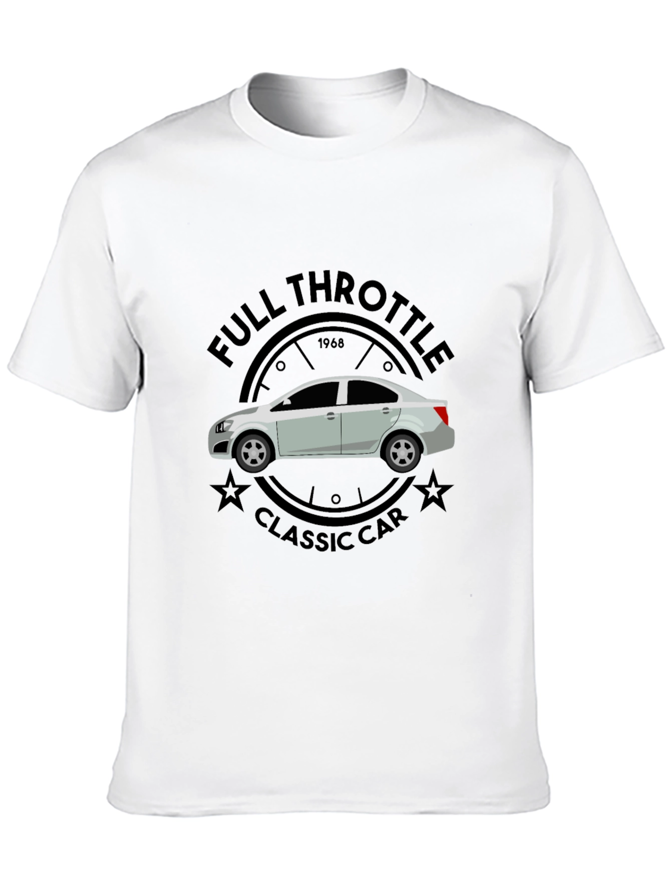 Full Throttle Classic Car Graphic T-Shirt