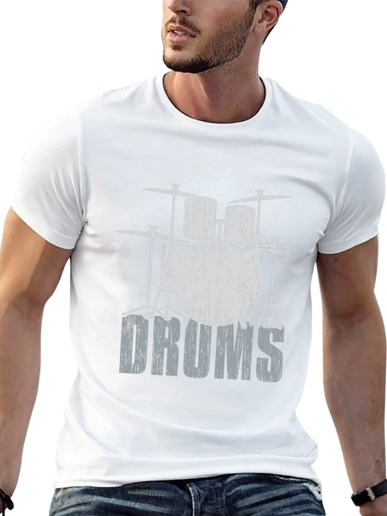 Distressed Drums Graphic T-Shirt