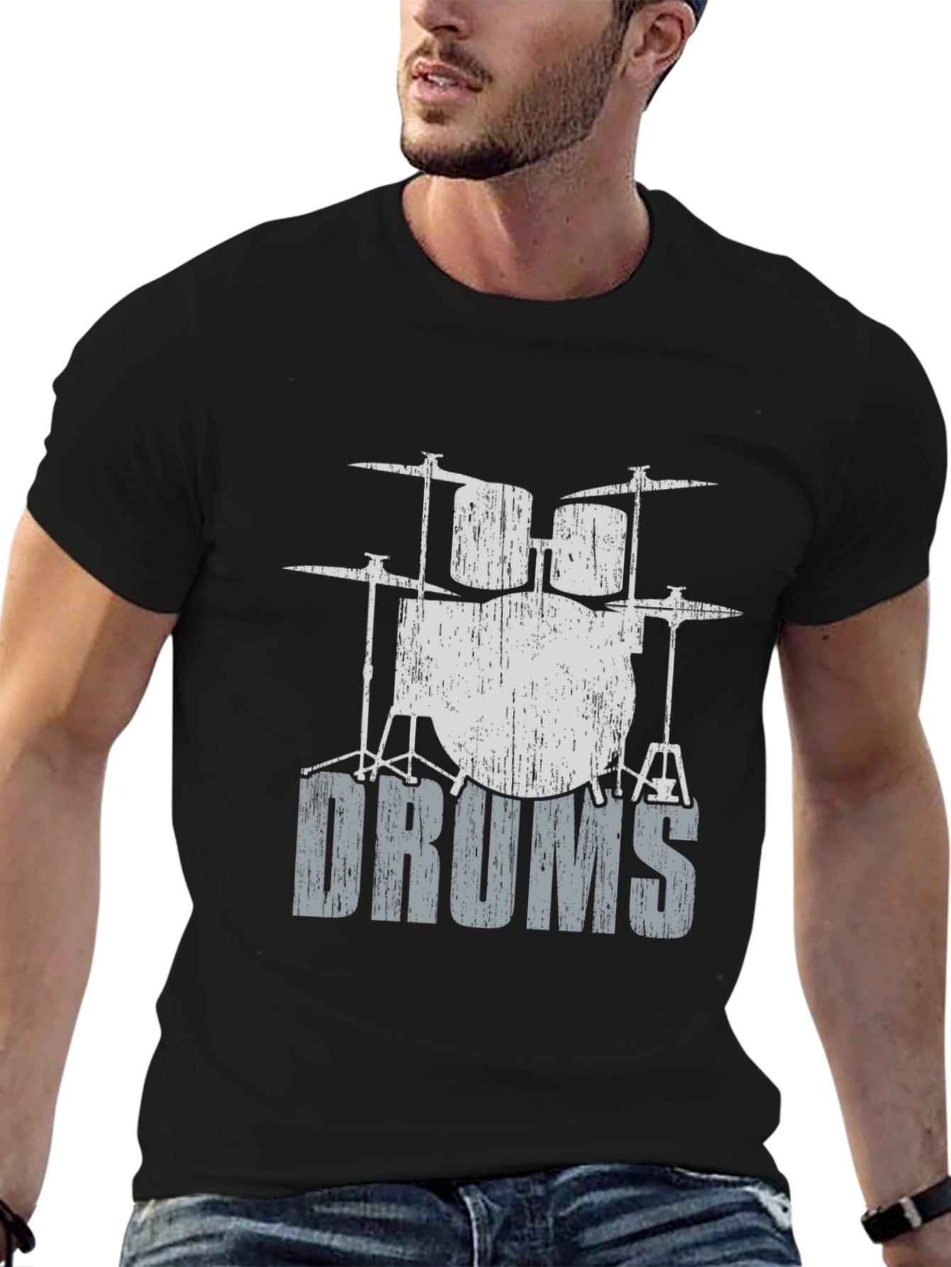 Distressed Drums Graphic T-Shirt