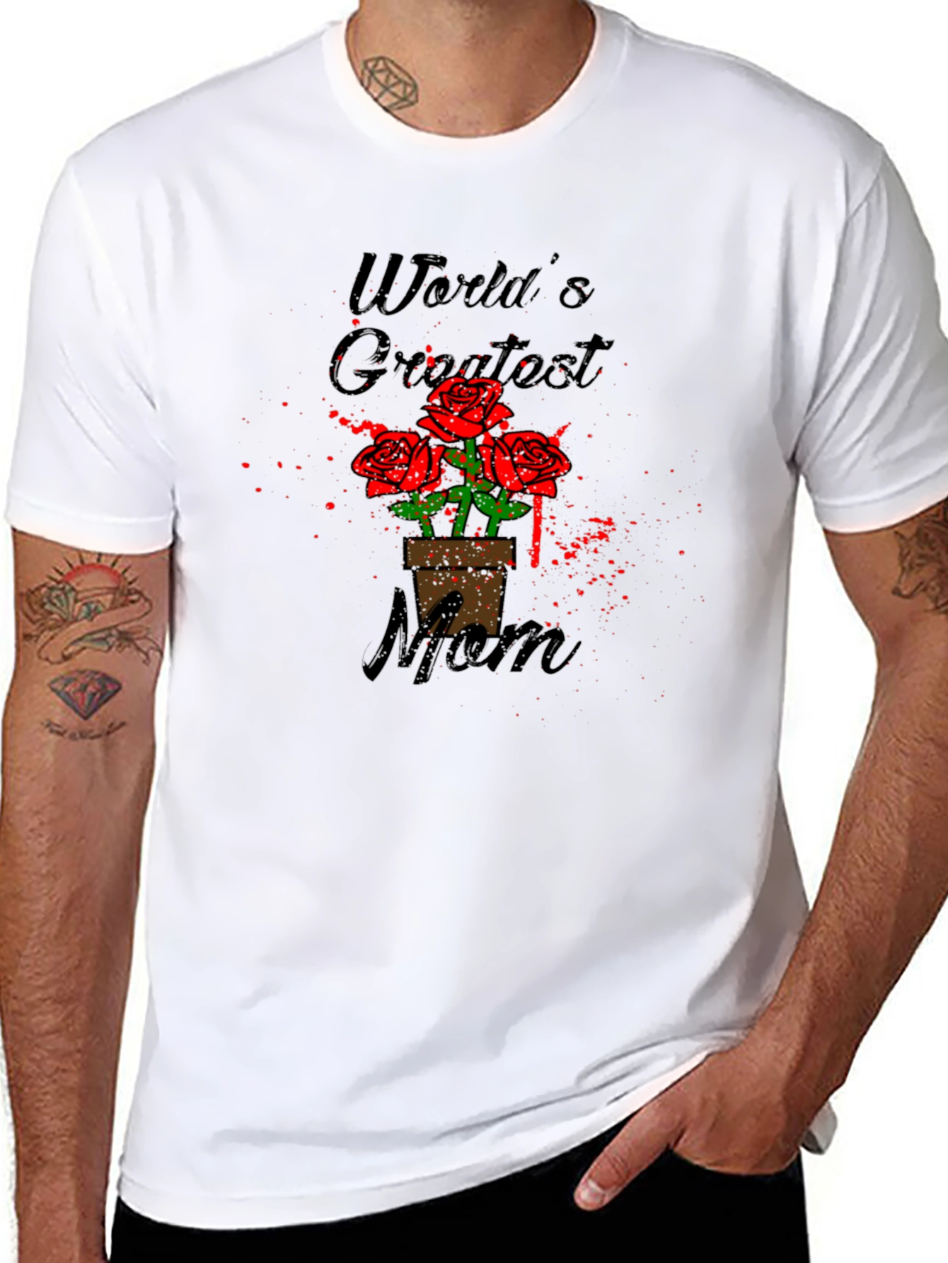 Worlds Greatest Mom Roses T-Shirt