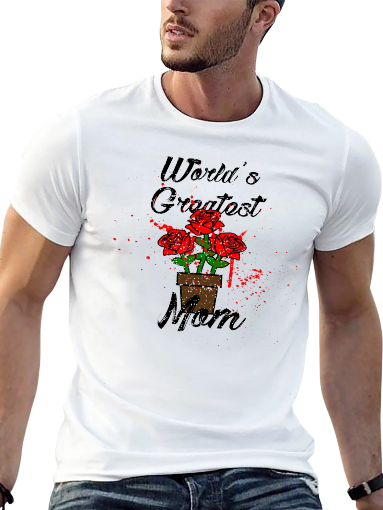 Worlds Greatest Mom Roses T-Shirt