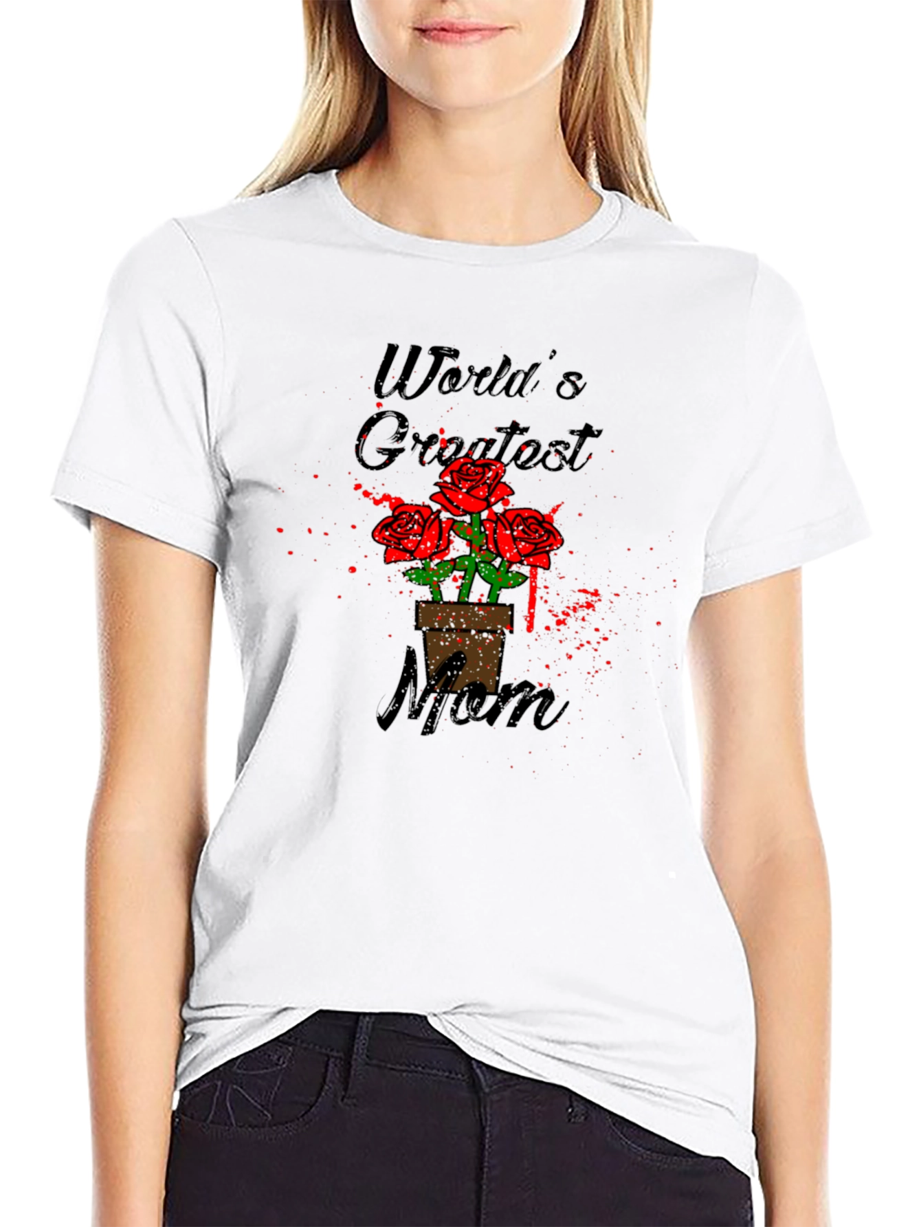Worlds Greatest Mom Roses T-Shirt