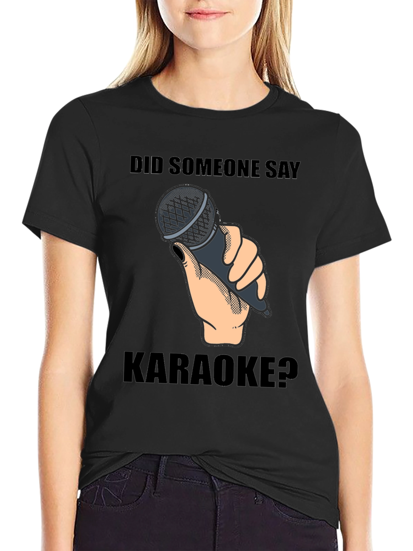Karaoke Microphone T-Shirt - Did Someone Say Karaoke?