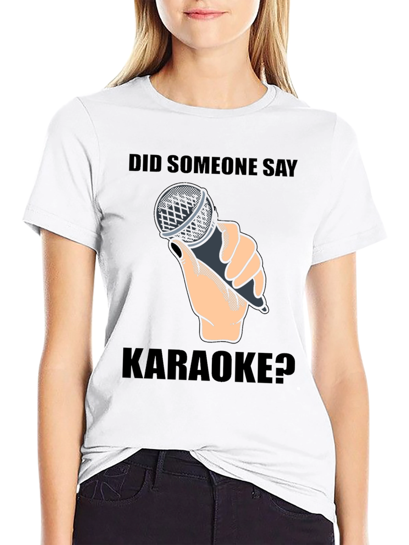 Karaoke Microphone T-Shirt - Did Someone Say Karaoke?