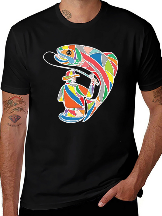Angler Fish Graphic Tee - Colorful Fishing T-Shirt