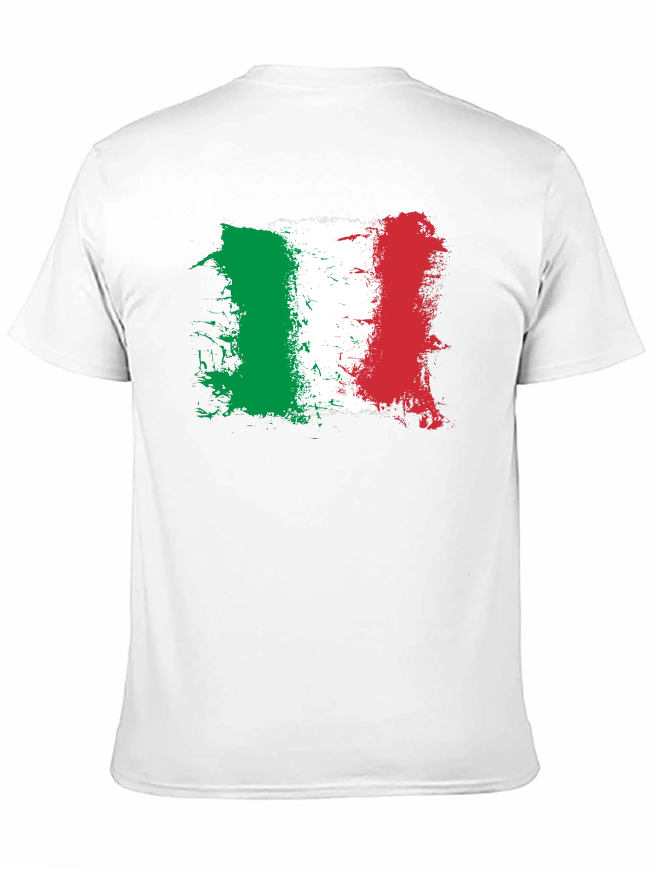 Italian Flag Graphic Tee - Black Cotton Shirt