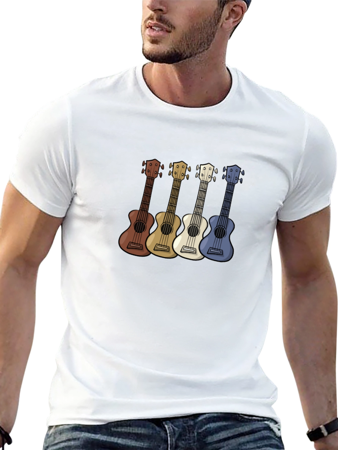 Ukulele T-Shirt - Retro Band Tee