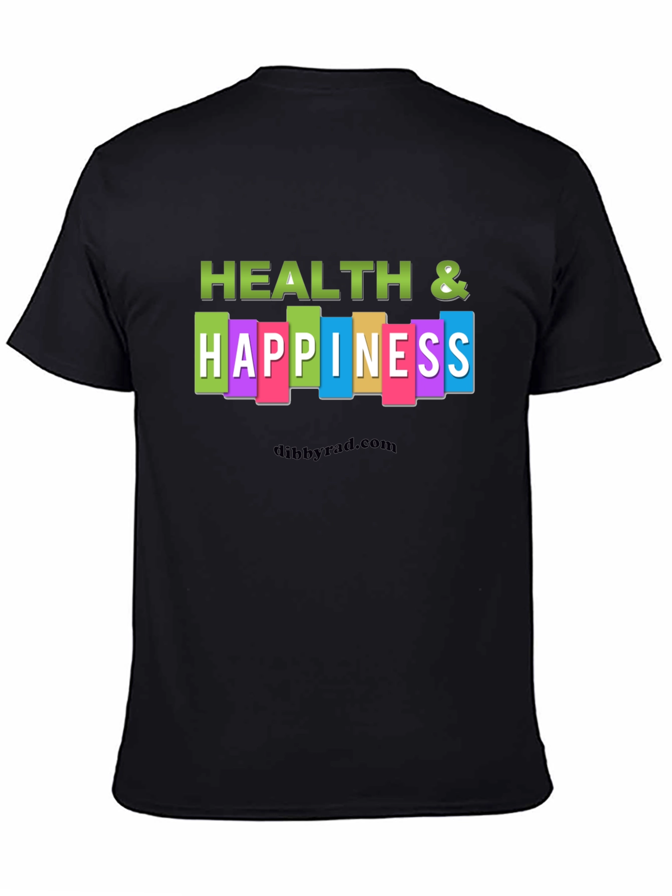 Health & Happiness Graphic T-Shirt - Black