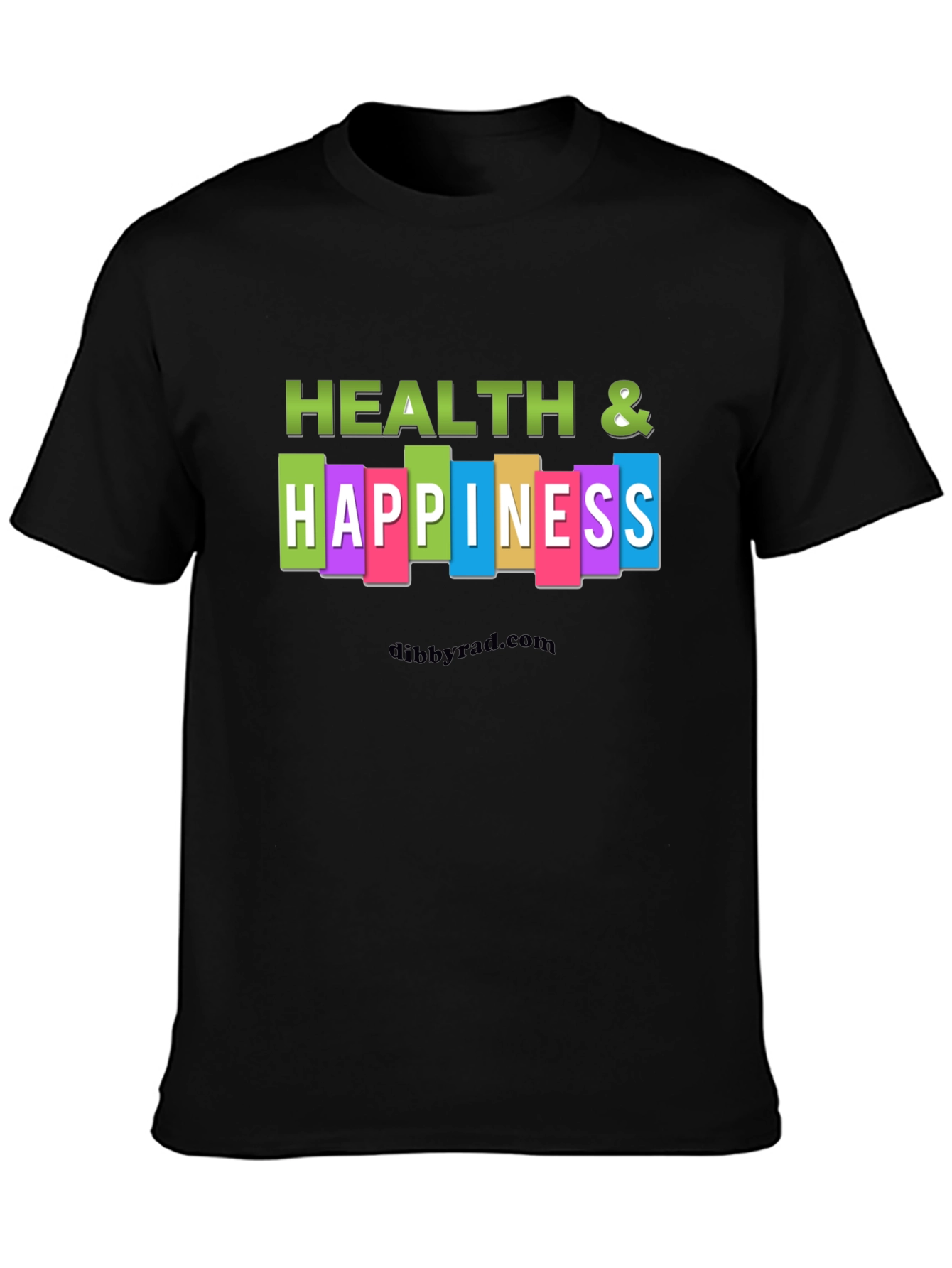 Health & Happiness Graphic T-Shirt - Black