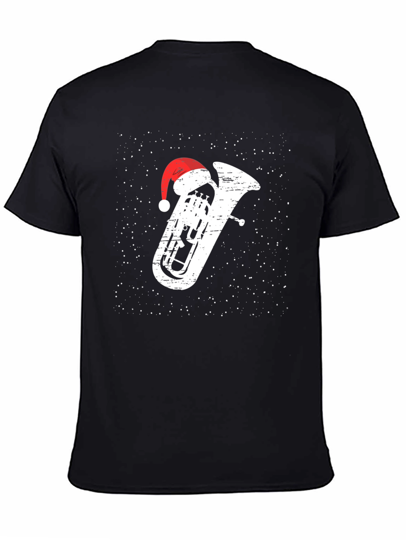 Christmas Tuba Santa Hat T-Shirt
