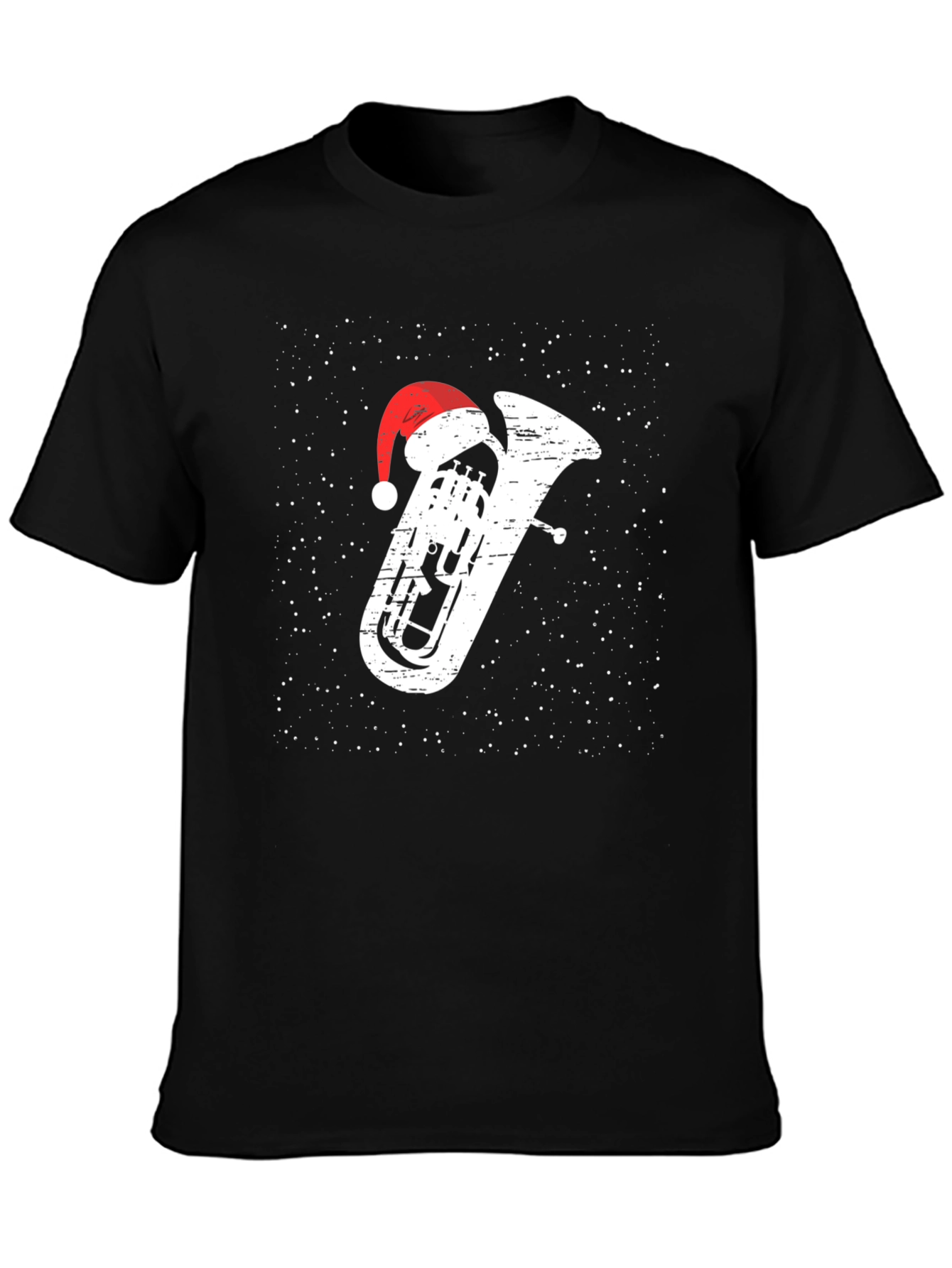 Christmas Tuba Santa Hat T-Shirt