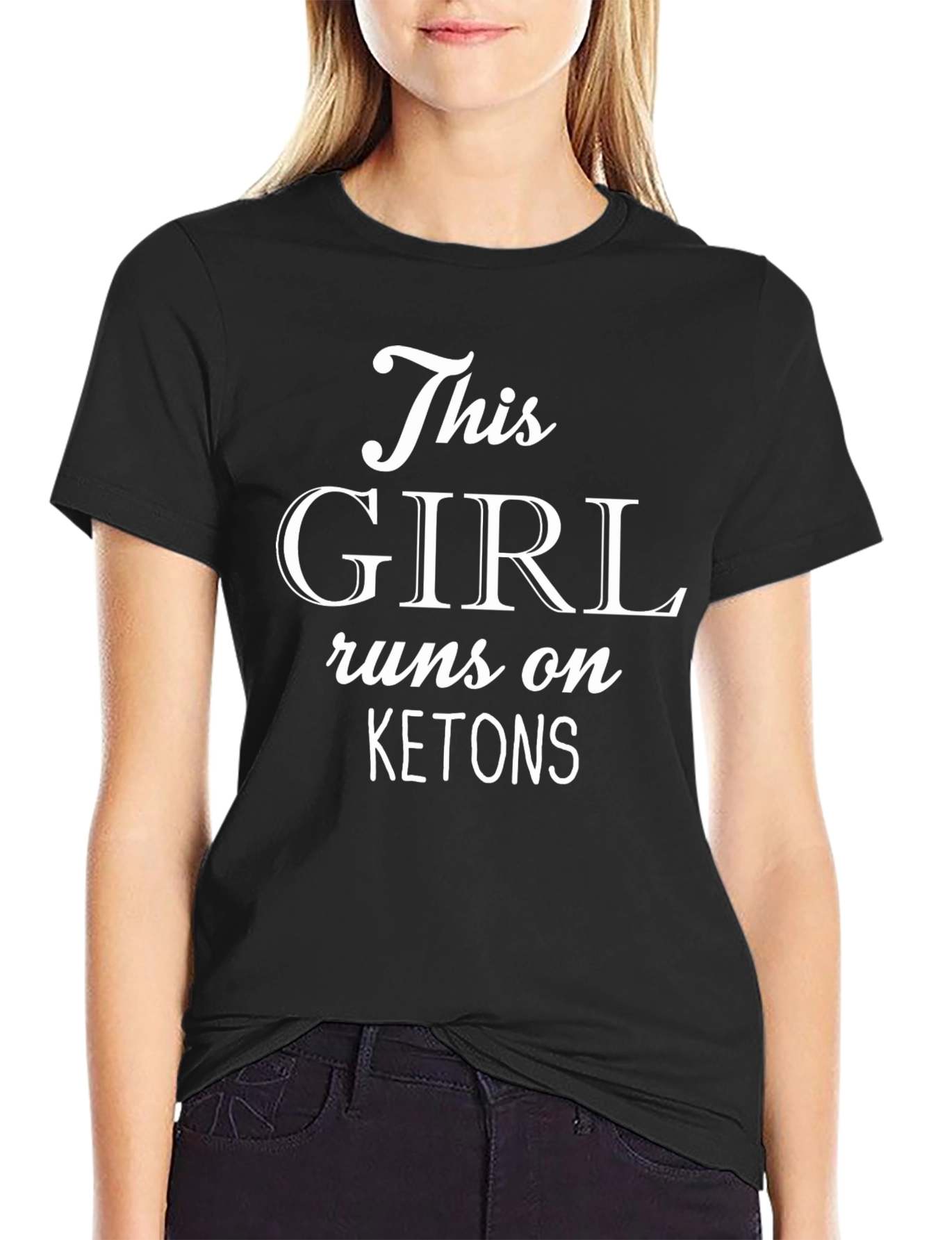 This Girl Runs on Ketones Black T-Shirt